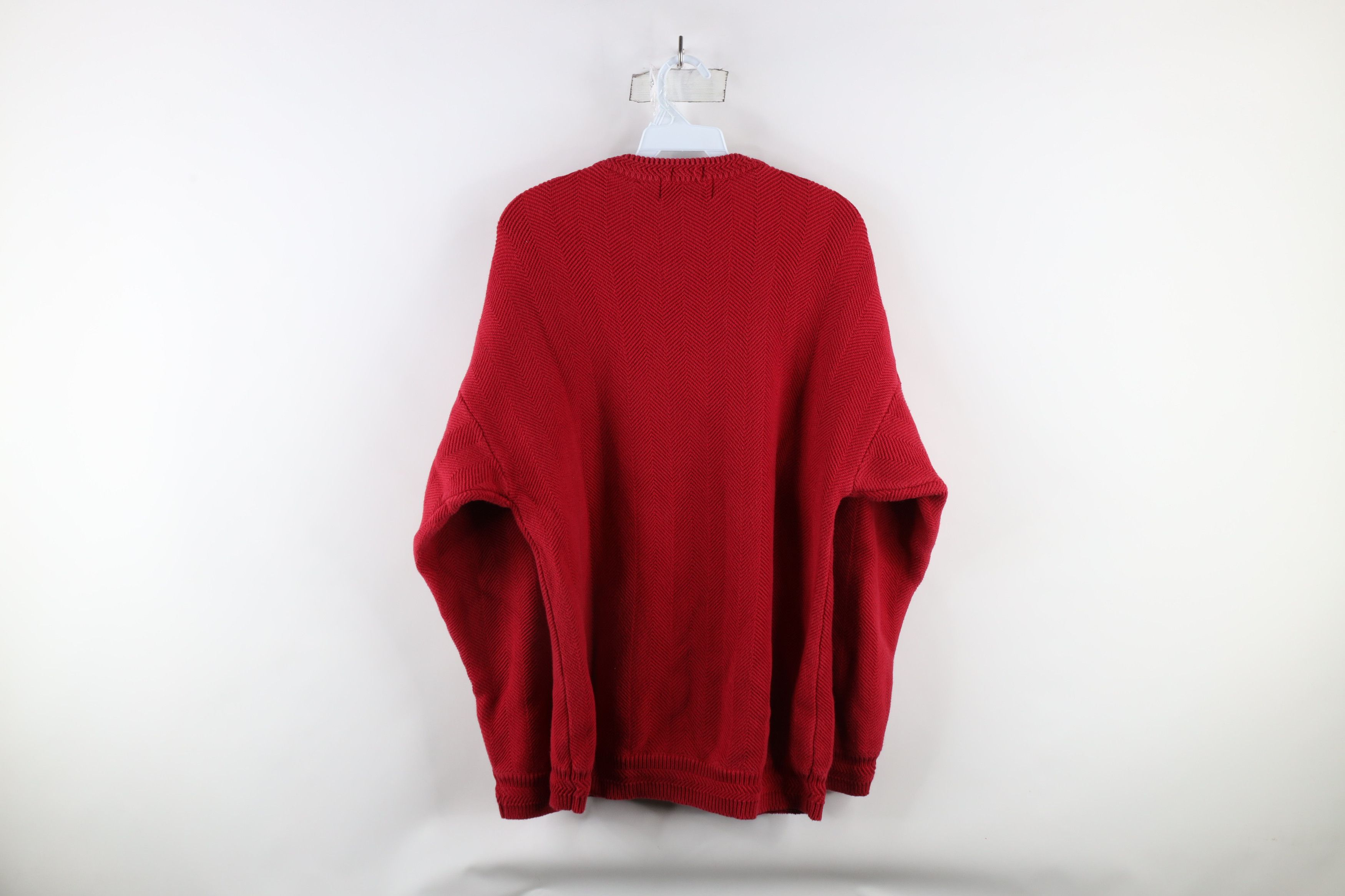 Ralph Lauren × Vintage Vintage 90s Chaps Ralph Lauren Herringbone Knit Sweater Size US L / EU 52-54 / 3 - 6 Thumbnail