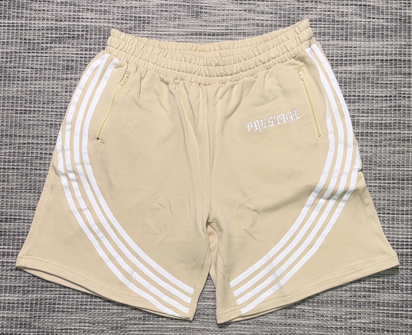 Other Prestige Cream Striped Shorts Size US 34 / EU 50 - 1 Thumbnail
