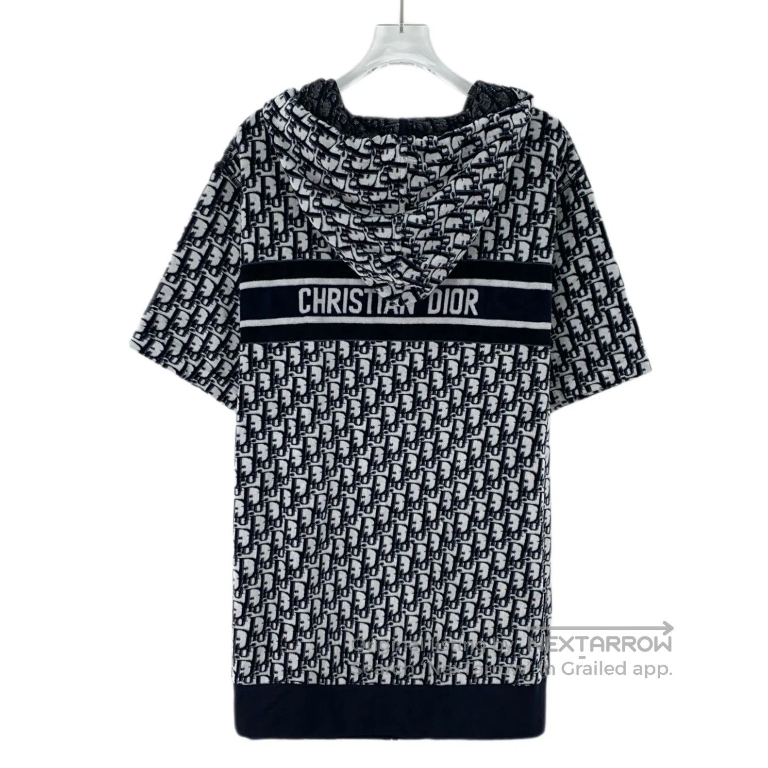 Dior Dior Dark blue logo jacquard all-printed cotton hooded zip Size M / US 6-8 / IT 42-44 - 2 Thumbnail