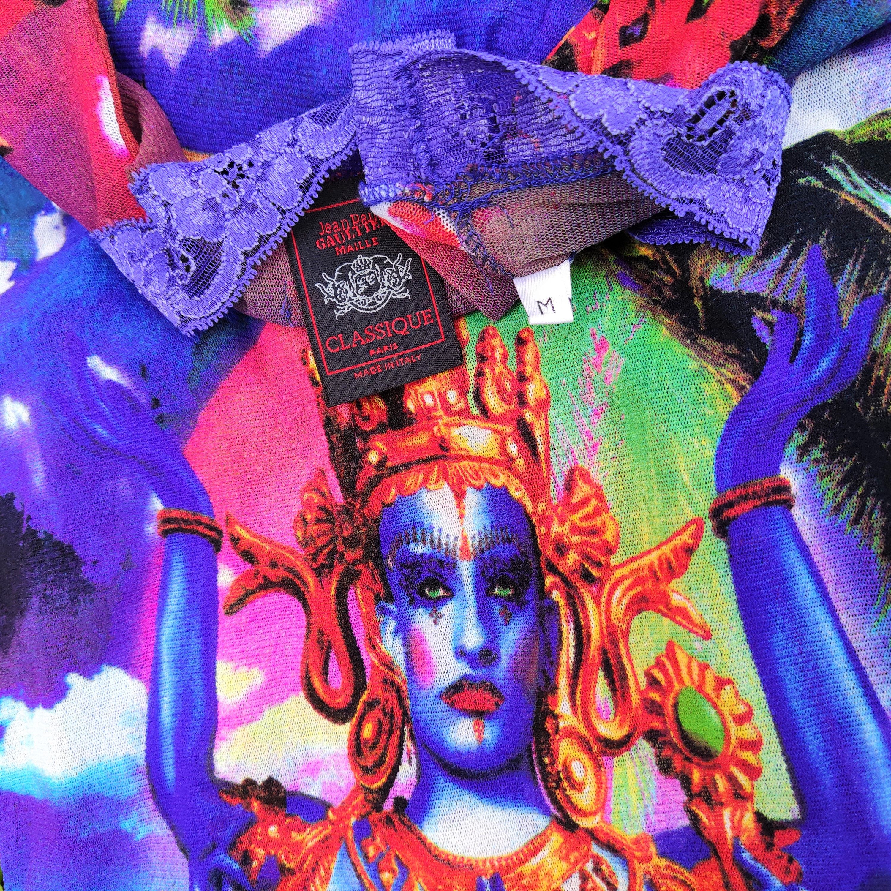Jean Paul Gaultier Jean Paul Gaultier Hindu God Shiva Mesh Transparent Dress Size M / US 6-8 / IT 42-44 - 10 Thumbnail