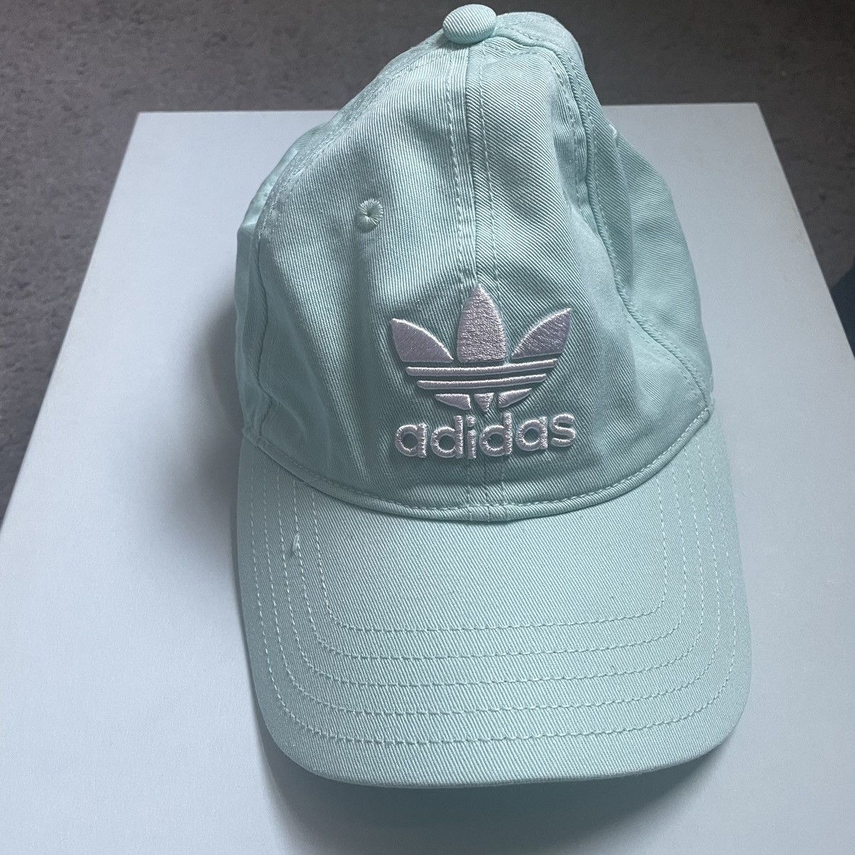 Adidas Adidas Originals Trefoil Logo Adjustable Cap in Green Size ONE SIZE - 1 Thumbnail