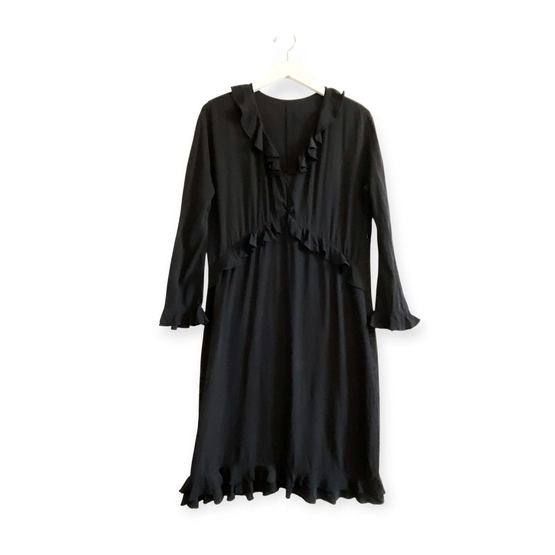 Gucci Tom Ford 90s Silk Ruffle Dress  Archival