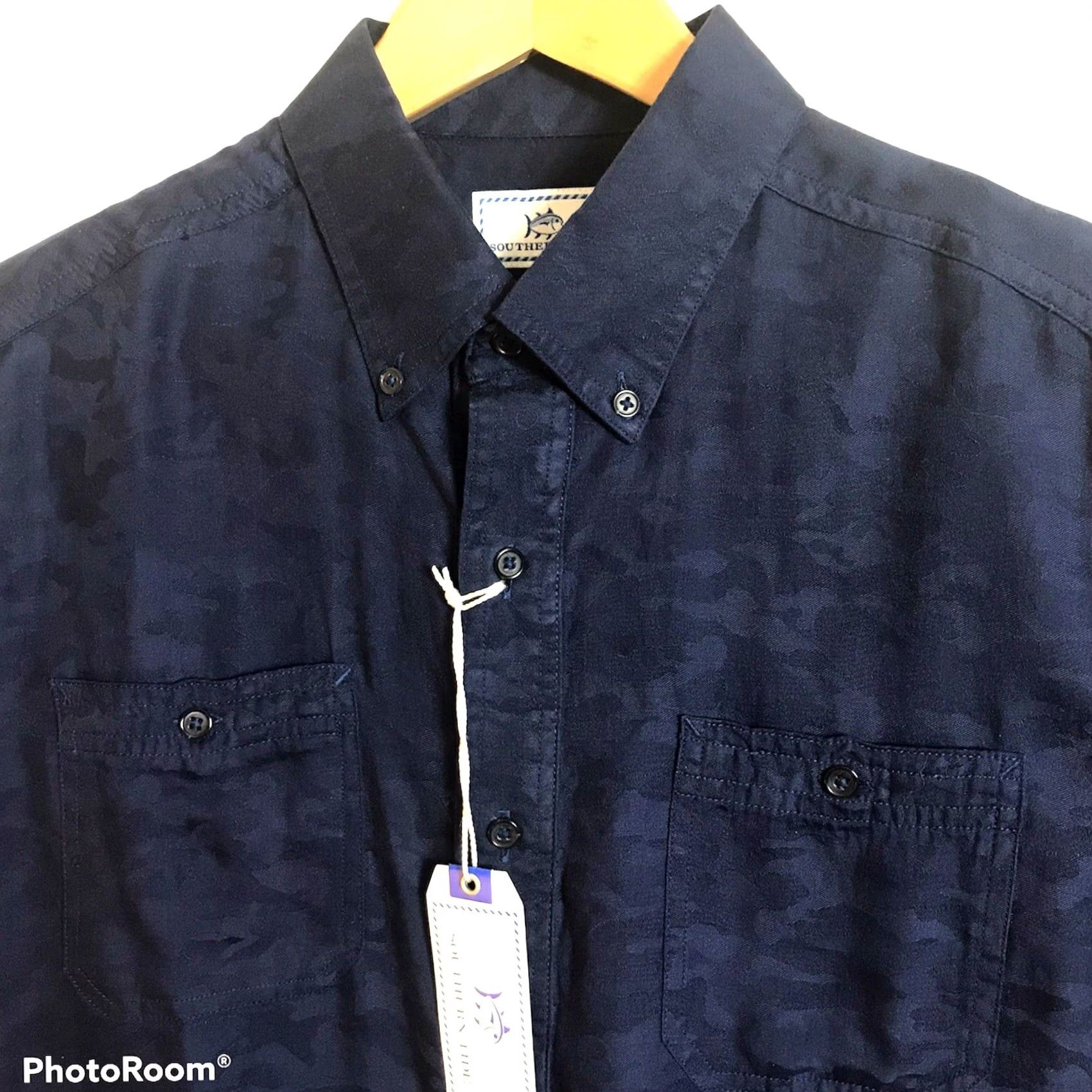 Southern Tide Southern Tide Shirt Mens Medium Dock CAMO Sport Button Up True Navy Lyocell Size US M / EU 48-50 / 2 - 3 Thumbnail