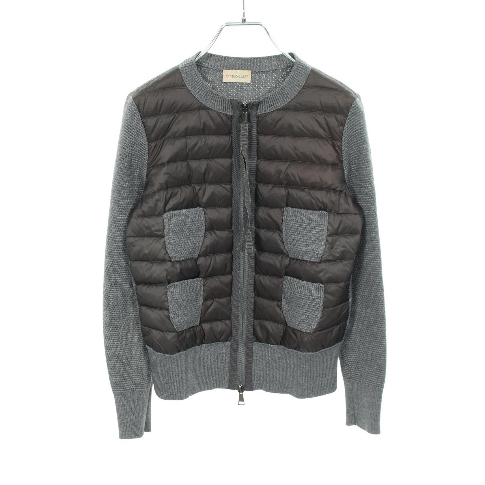 Moncler Moncler Moncler Knit Panel Down Jacket Textile Outerwear 9474800 DUTY FREE for USA Size ONE SIZE - 1 Thumbnail