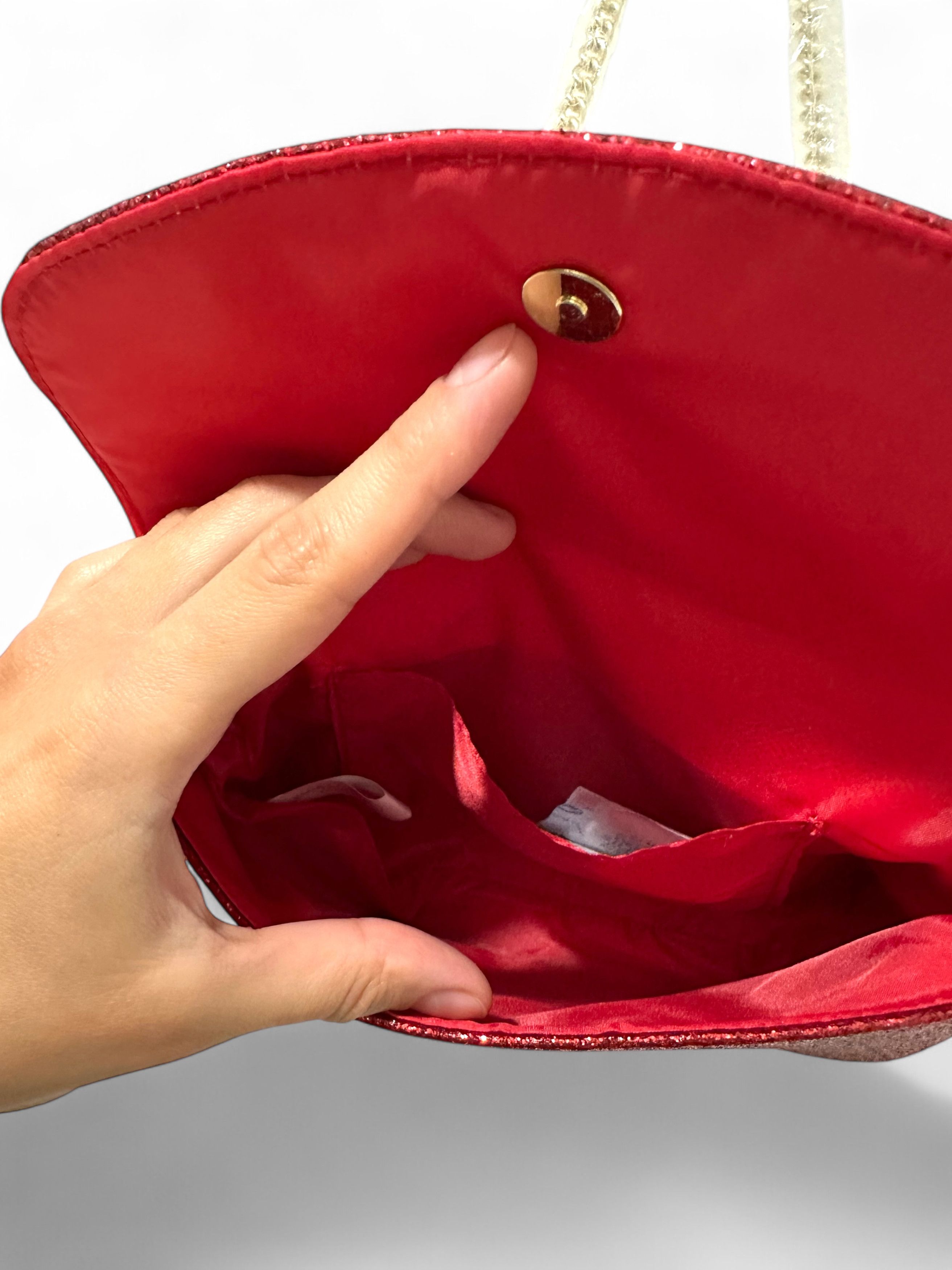 Jimmy Choo Jimmy Choo Glitter Red Clutch Bag Size ONE SIZE - 6 Thumbnail