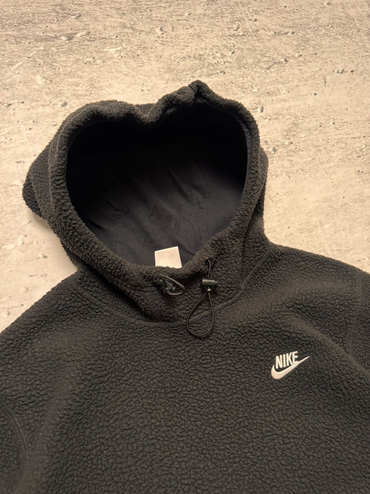 Nike × Vintage NIKE TEDDY FLEECE VINTAGE CENTER LOGO OVERSIZE BOXY HOODIE Size US M / EU 48-50 / 2 - 4 Thumbnail