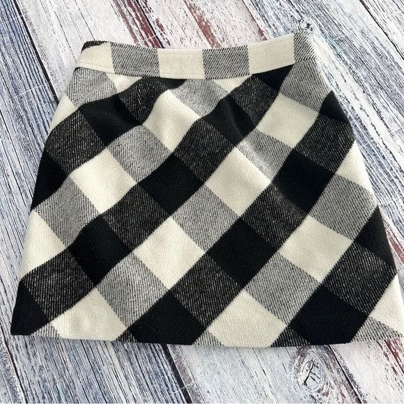 Loft LOFT Plaid Black and White Women's Mini Skirt Size 27" / US 4 / IT 40 - 5 Thumbnail