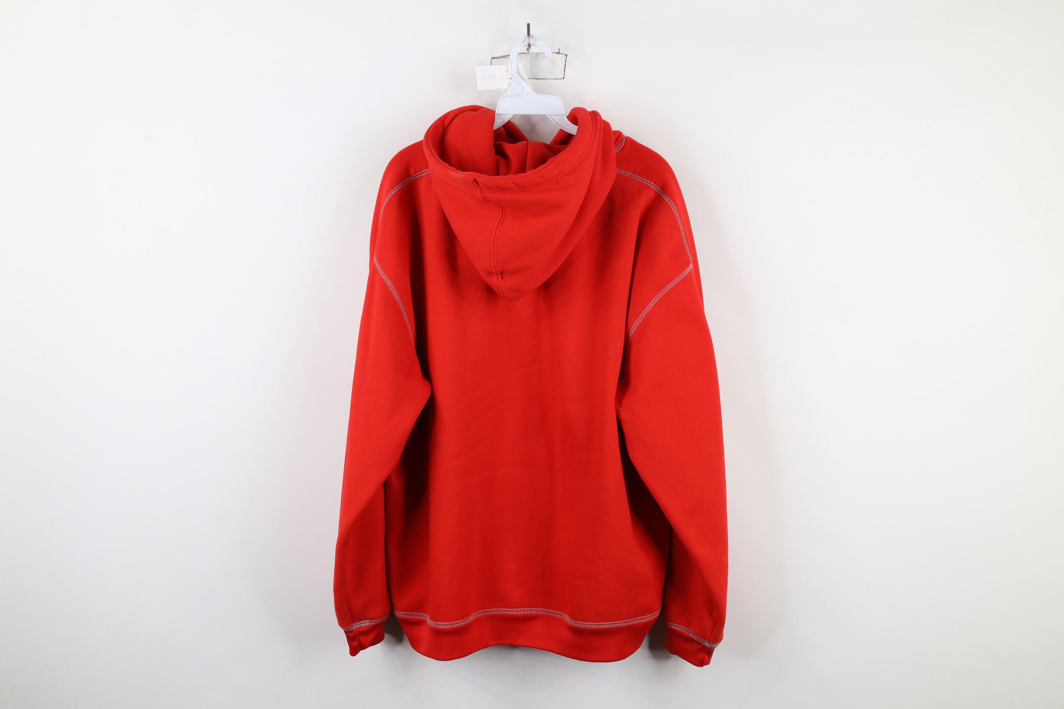 Vintage Vintage 90s Ohio State University Hoodie Sweatshirt Red Size US XL / EU 56 / 4 - 12 Thumbnail