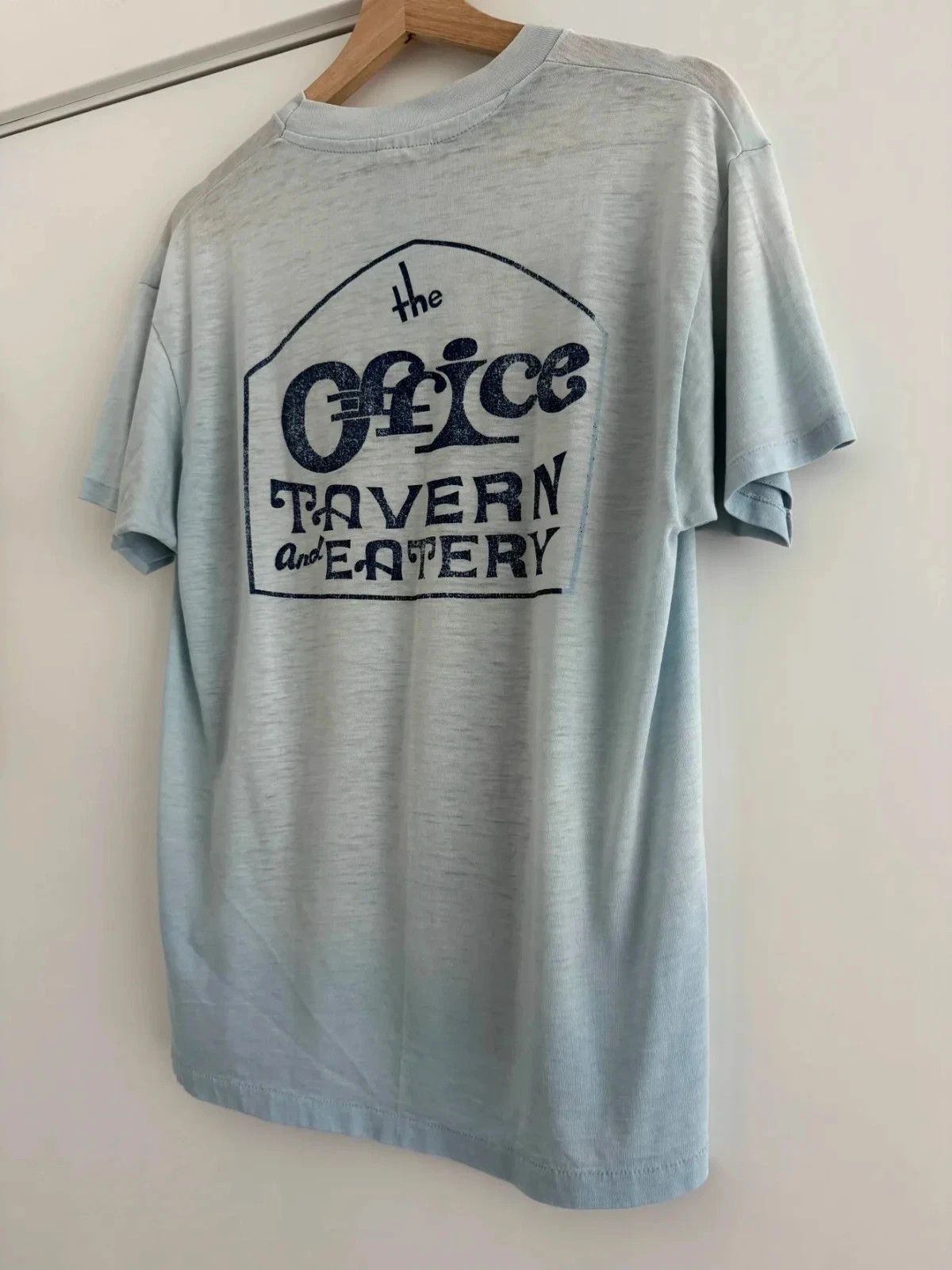 Vintage Vintage 80's "Moonshiners" Single Stitch Light Blue T-Shirt Size US L / EU 52-54 / 3 - 7 Thumbnail