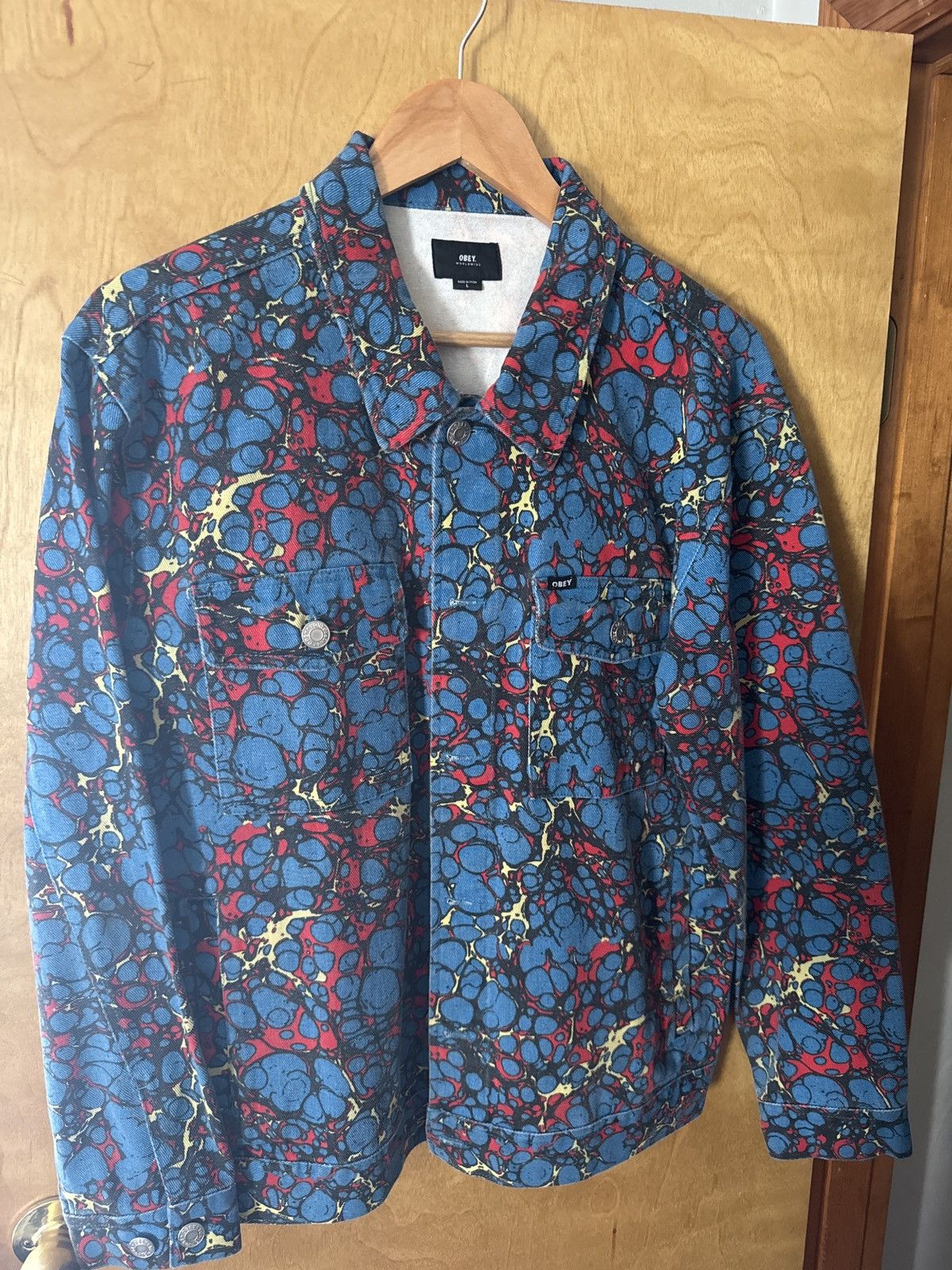 Obey Obey Crush Denim Jean Jacket Size US L / EU 52-54 / 3 - 3 Thumbnail