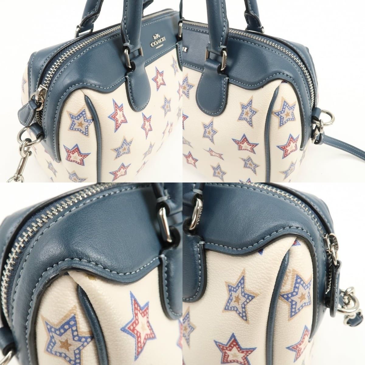 Coach Coach Star Print Mini Bennett PVC Shoulder Bag White Size ONE SIZE - 6 Thumbnail