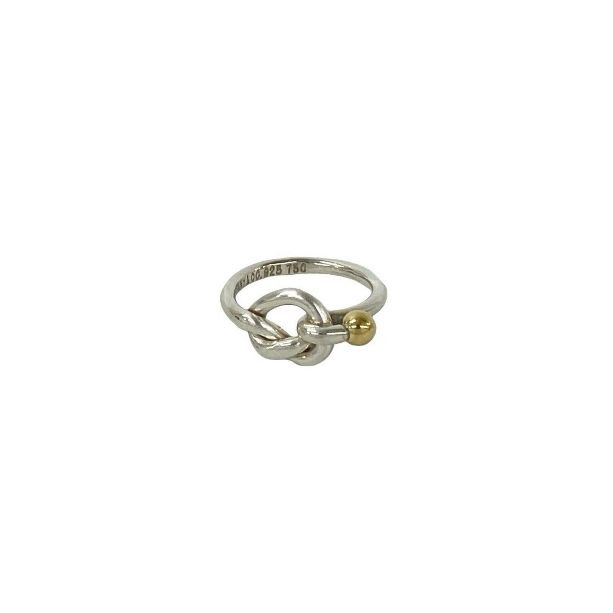 Tiffany & Co. TIFFANY&Co. Tiffany Love Knot Sterling Silver 925 18K Yellow Gold Ring - Women's Jewelry 32957 Size ONE SIZE - 1 Thumbnail