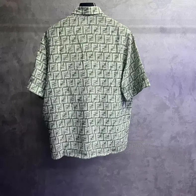 Fendi Fendi size 41 Green Logo Full Print Single Breasted Short S Size US XS / EU 42 / 0 - 2 Thumbnail