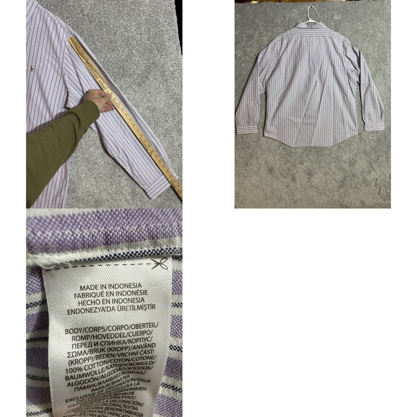 Polo Ralph Lauren Polo Ralph Lauren Shirt Button Down Mens XXL Classic Fit Striped Oxford Pastel Purple Easter Preppy Mens Size US XXL / EU 58 / 5 - 8 Thumbnail