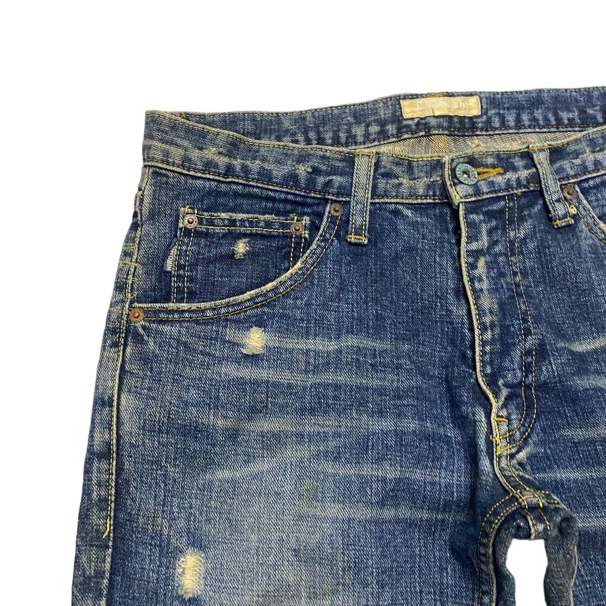 Japanese Brand Hiromichi Nakano Distressed Denim Flare Jeans Size US 30 / EU 46 - 4 Thumbnail