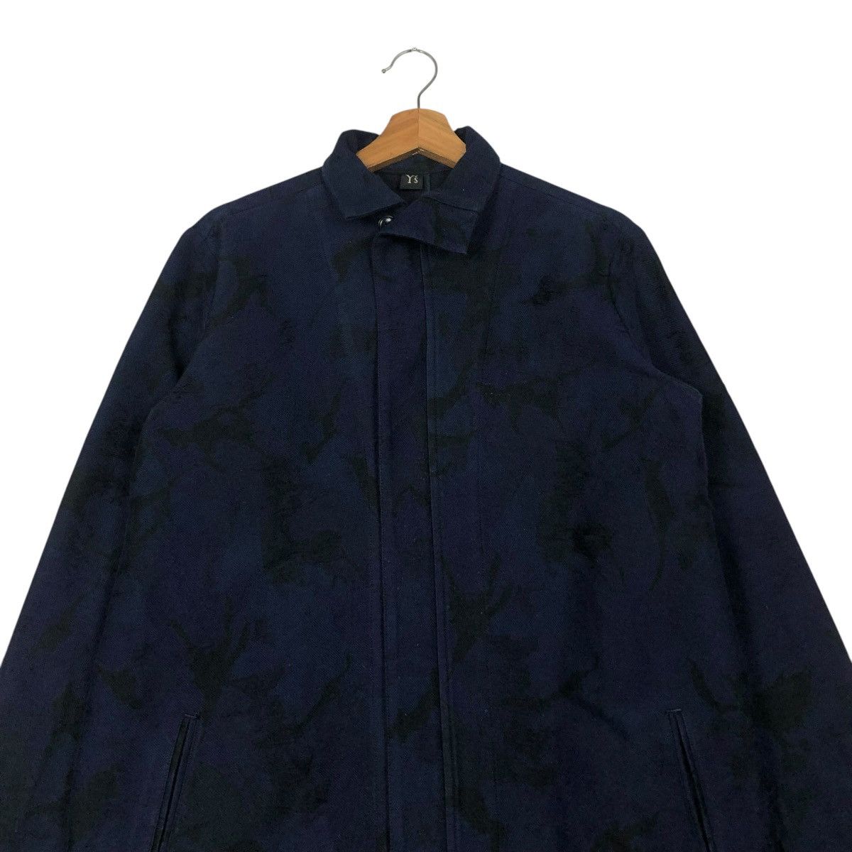 Yohji Yamamoto 🔥VINTAGE Y’S YOHJI YAMAMOTO LONG JACKET DENIM FLORAL Size US M / EU 48-50 / 2 - 5 Thumbnail