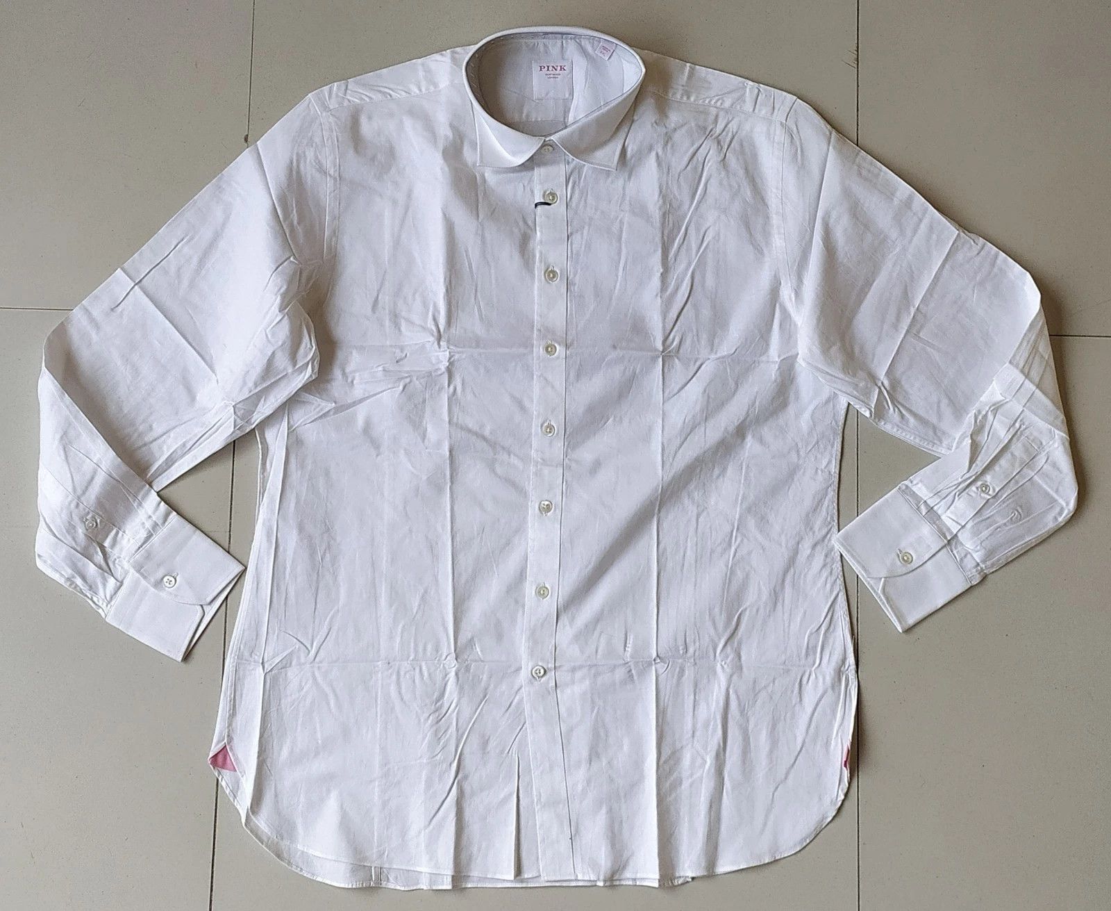 Thomas Pink Thomas Pink Formal Plain Poplin Shirt Free Shipping T/75 Size US XXL / EU 58 / 5 - 2 Thumbnail