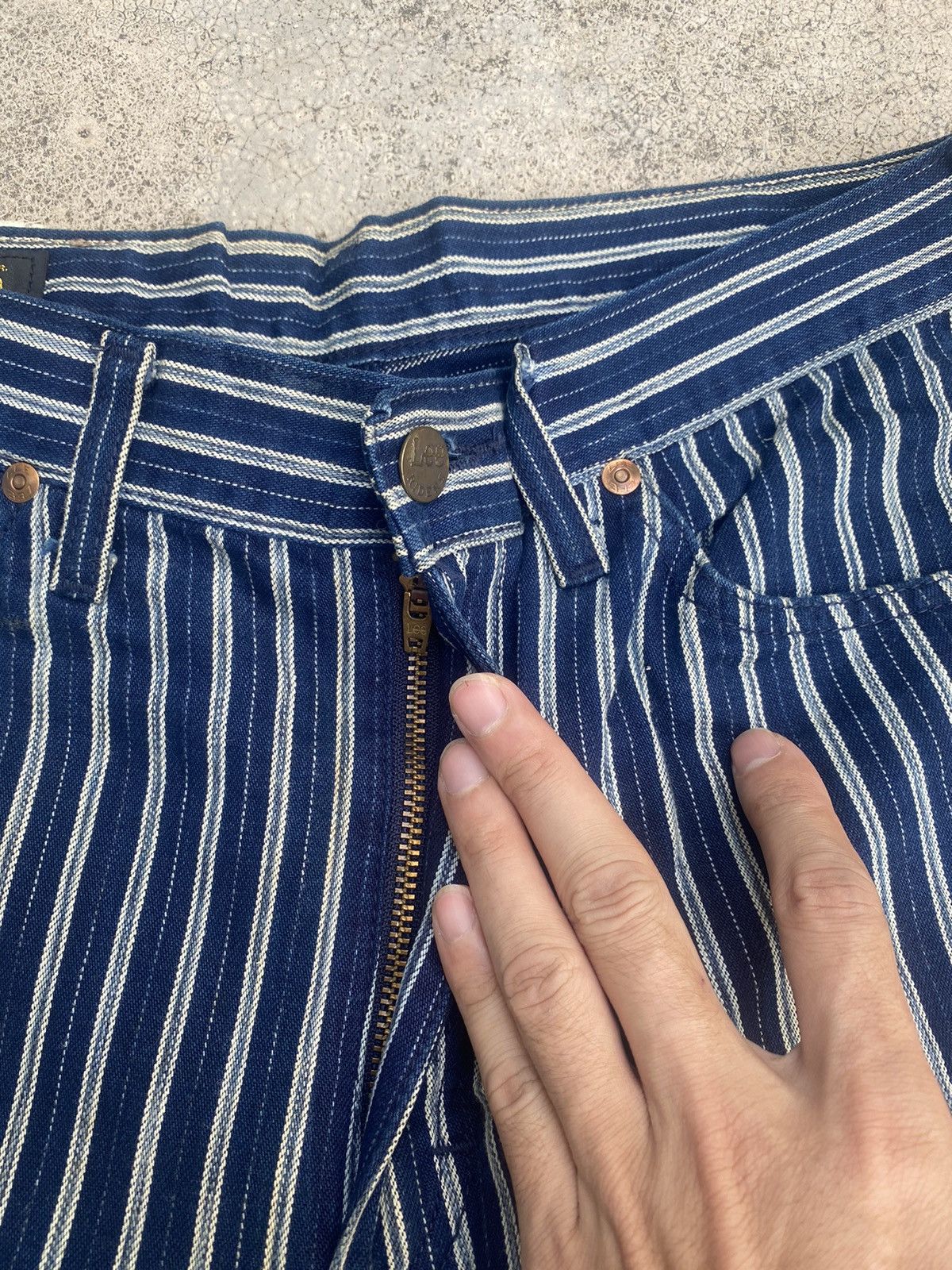 Lee × Vintage Vintage Flare Jeans Lee Hikory Sanforized Shrunk Size US 30 / EU 46 - 12 Thumbnail