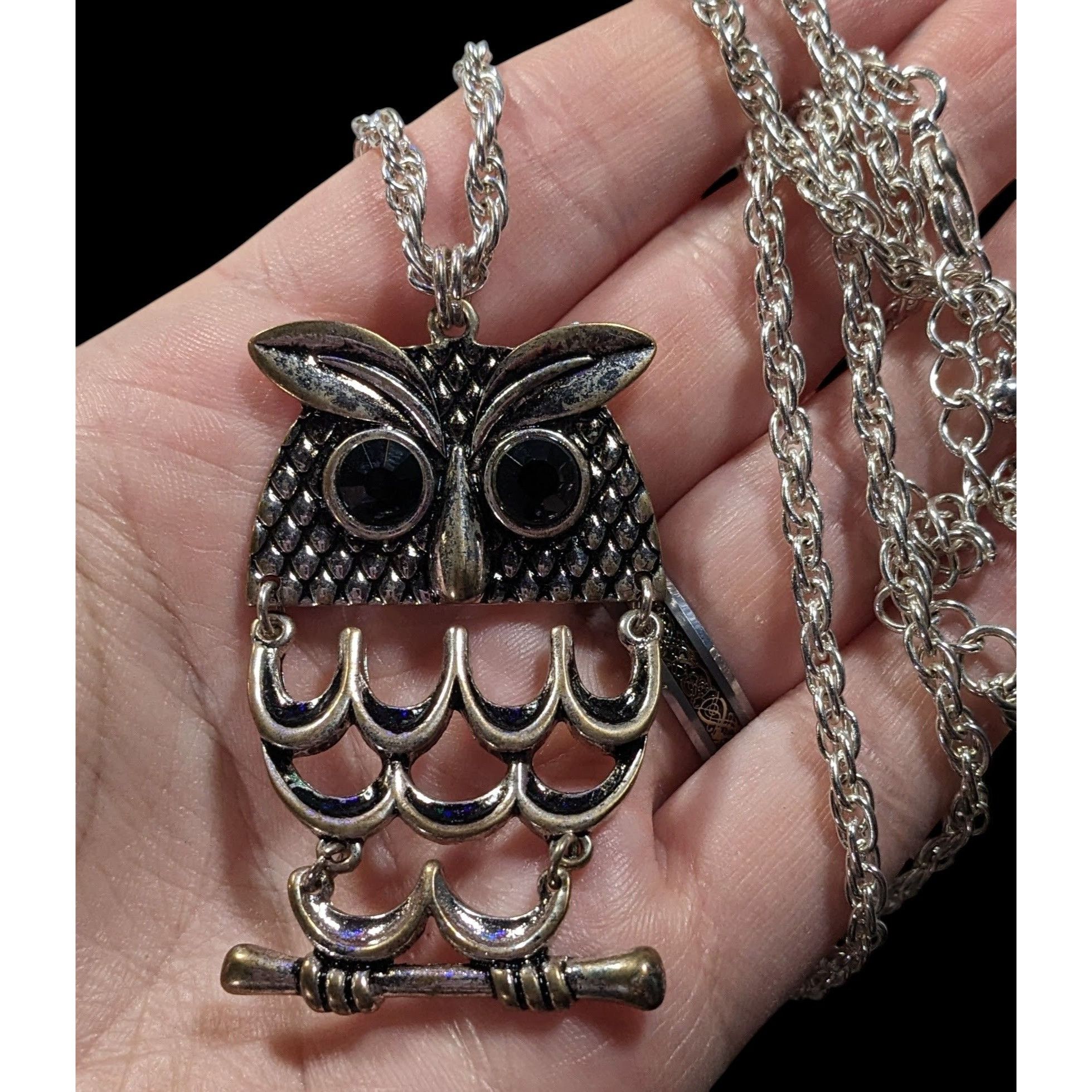 Other Nature Themed Fairycore Articulated Owl Necklace Size ONE SIZE - 4 Thumbnail