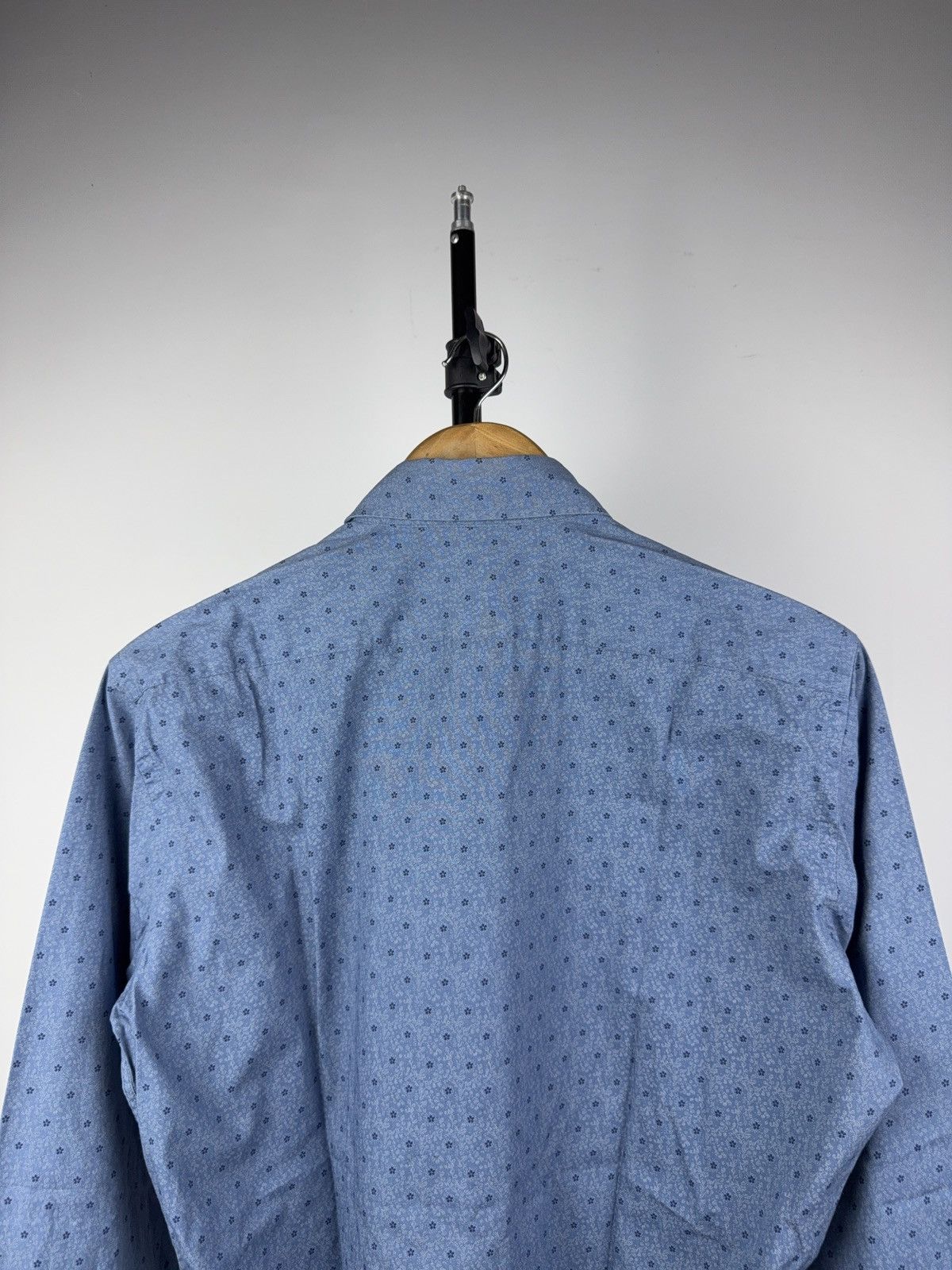 Karl Lagerfeld Karl Lagerfeld Blue Patterned Long Sleeve Shirt Size 40 / L Size US L / EU 52-54 / 3 - 11 Thumbnail