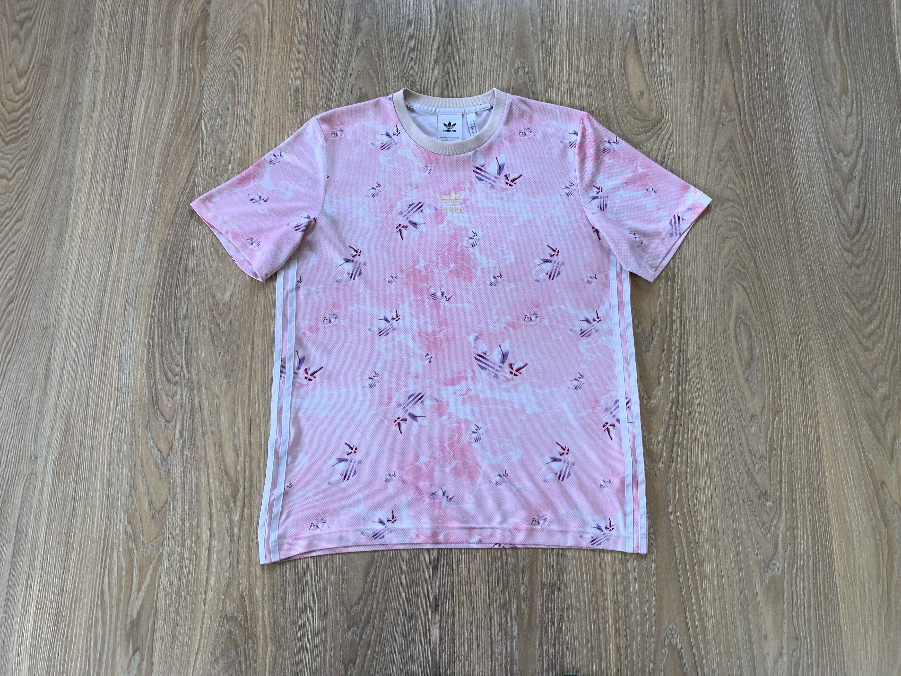 Adidas Adidas Unisex Pink Centr Logo Printed Training T-Shirt Size US L / EU 52-54 / 3 - 1 Thumbnail