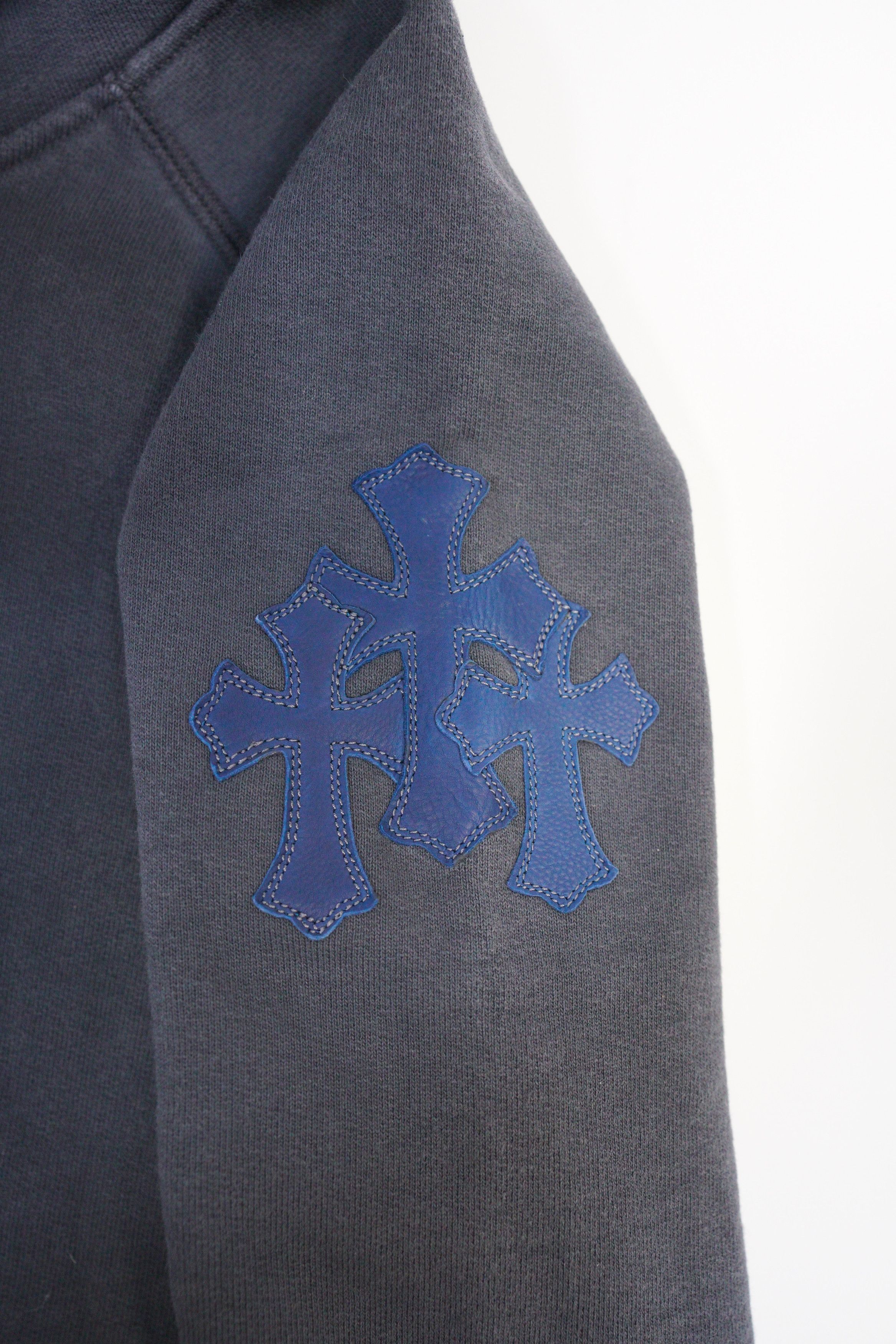 Chrome Hearts Chrome Hearts Navy & Blue Triple Cross Patch Hoodie Size US M / EU 48-50 / 2 - 3 Thumbnail