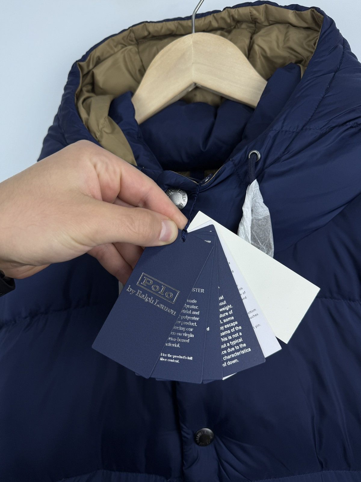 Polo Ralph Lauren 🇺🇸❗️NEW Ralph Lauren Hooded Down Puffer OWR 8/15 NAVY RAINER J Size US XXL / EU 58 / 5 - 7 Thumbnail