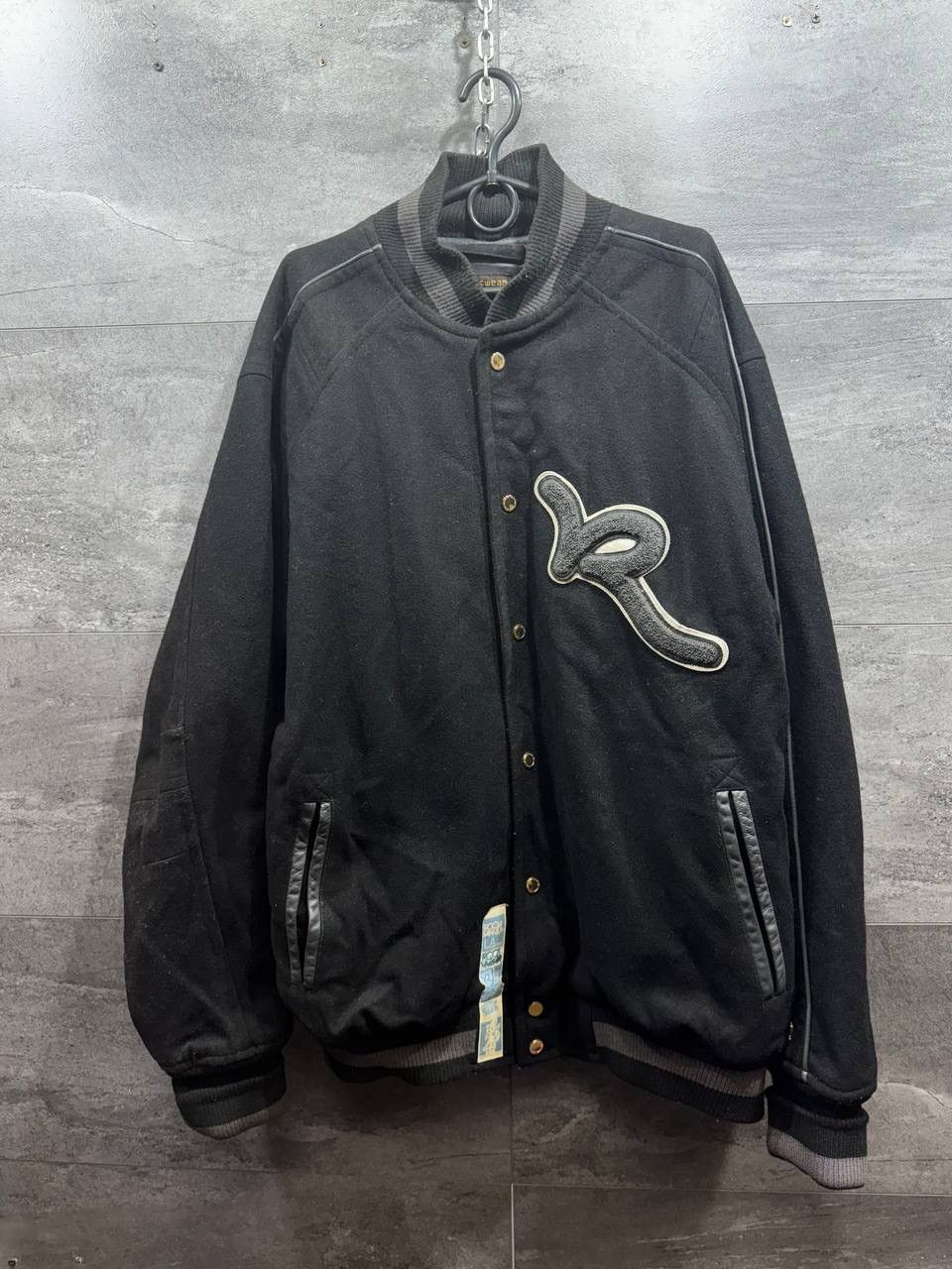Other Rocawear Bomber Rare Jacket Black Wool Y2K Varsity Biker Size US XL / EU 56 / 4 - 1 Thumbnail