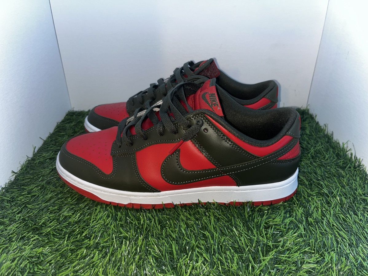 Nike Nike Dunk Low Mystic Red Cargo Khaki Size US 10 / EU 43 - 2 Thumbnail
