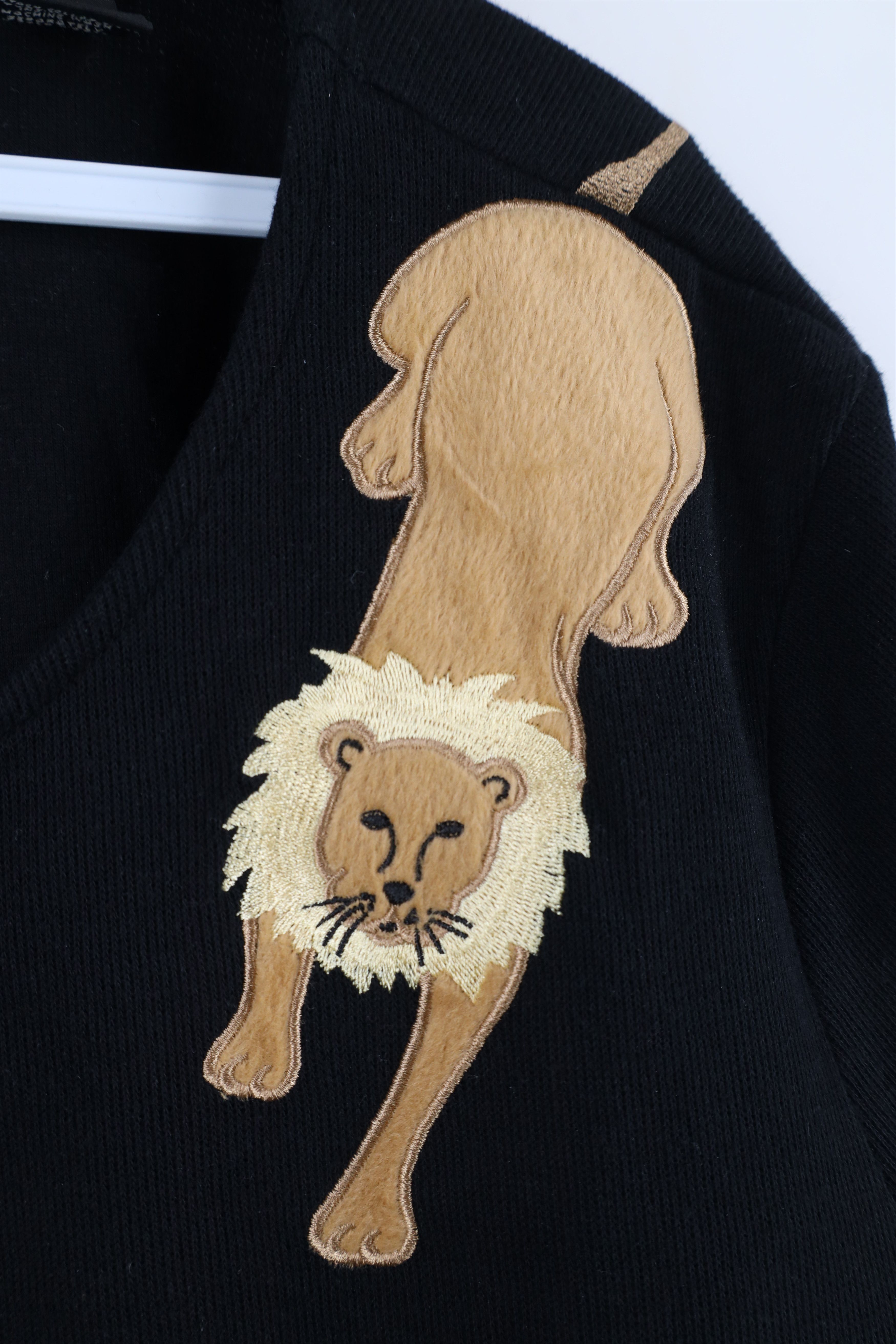 Vintage Vintage 90s Y2K Streetwear Knit Safari Lion Cardigan Sweater Size XL / US 12-14 / IT 48-50 - 4 Thumbnail
