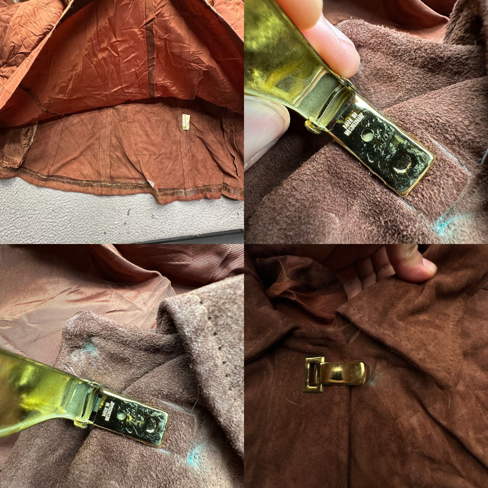 Vintage VINTAGE 70s Gutos Suede Leather Real Fur Coat Women S Brown West Germany Buckle Coat Size S / US 4 / IT 40 - 9 Thumbnail
