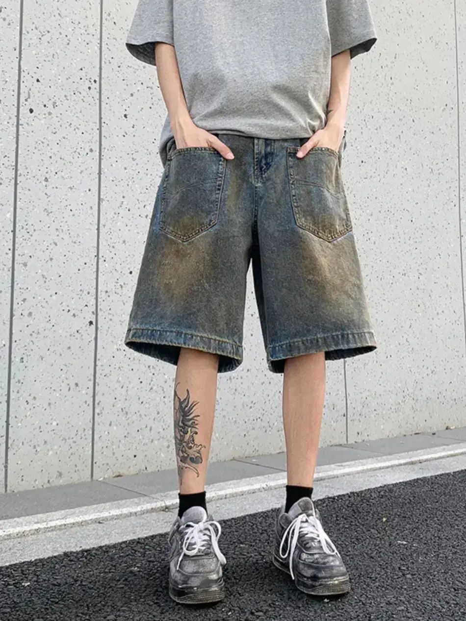 Japanese Brand Retro loose high street denim shorts Size US 32 / EU 48 - 1 Thumbnail