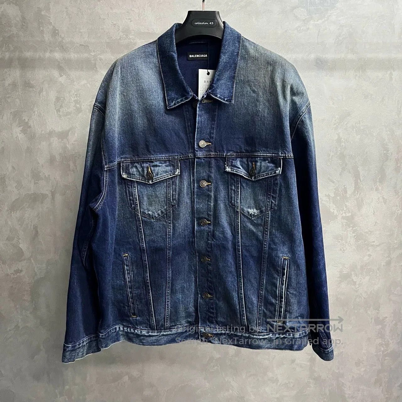 Balenciaga Balenciaga Blue Logo Denim Jacket. Size US S / EU 44-46 / 1 - 2 Thumbnail