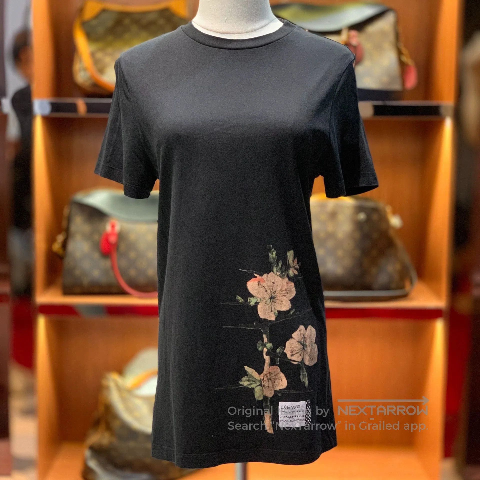 Loewe black loewe t-shirt with floral design. Size US S / EU 44-46 / 1 - 1 Thumbnail