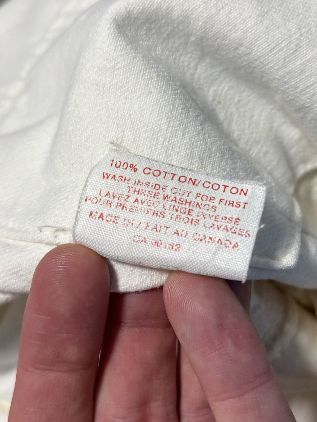 Levi's 1990s Vintage Levi's Denim Jacket White Jean Jacket Size US S / EU 44-46 / 1 - 8 Thumbnail