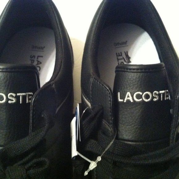 Lacoste LACOSTE MENS NEW BLACK LEATHER FASHION SNEAKERS SIZE: 11.5 Size US 11.5 / EU 44-45 - 7 Thumbnail