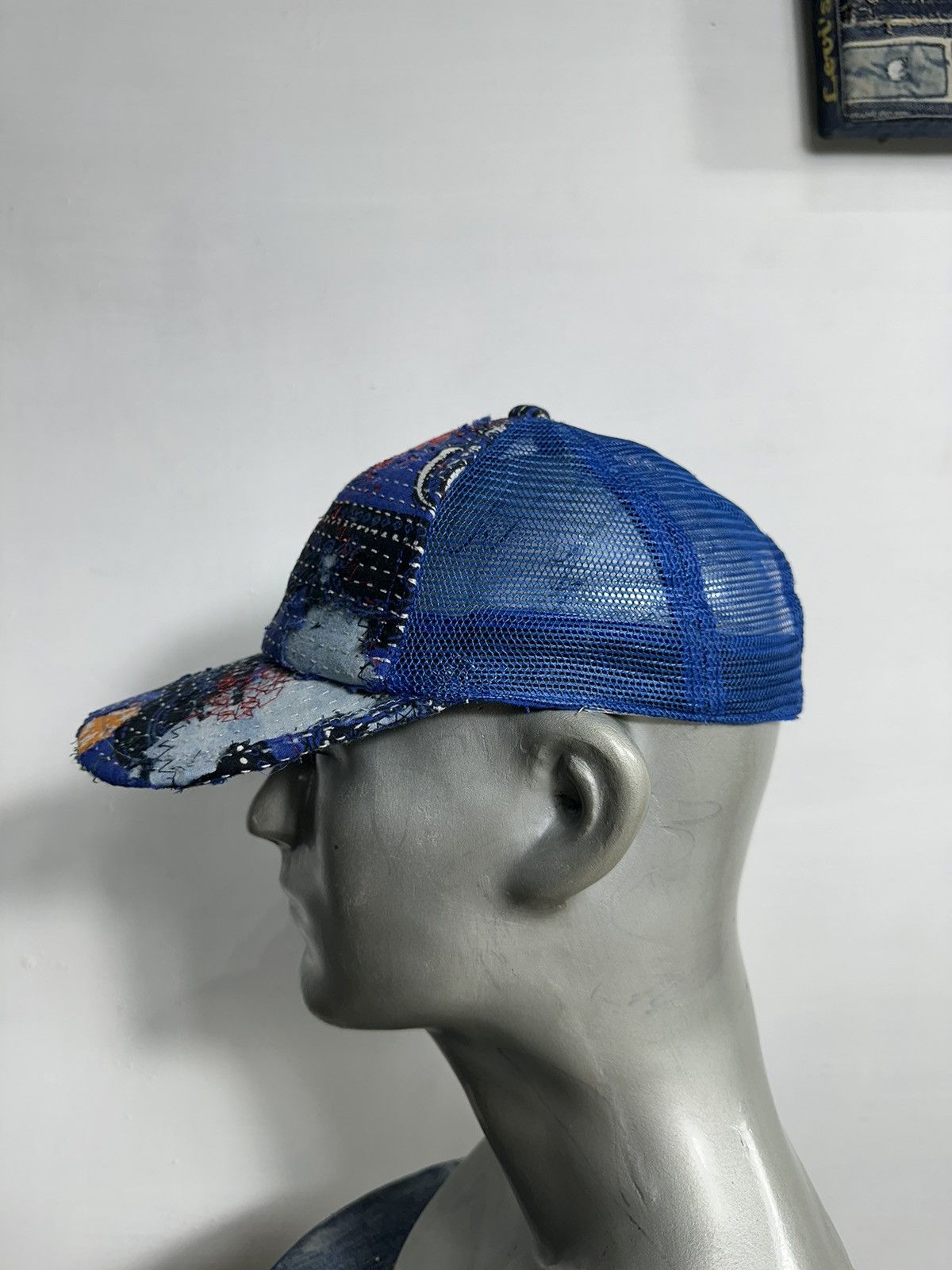 Handmade Custom Made Distressed Paisley Patchwork Boro Trucker hats Size ONE SIZE - 12 Thumbnail