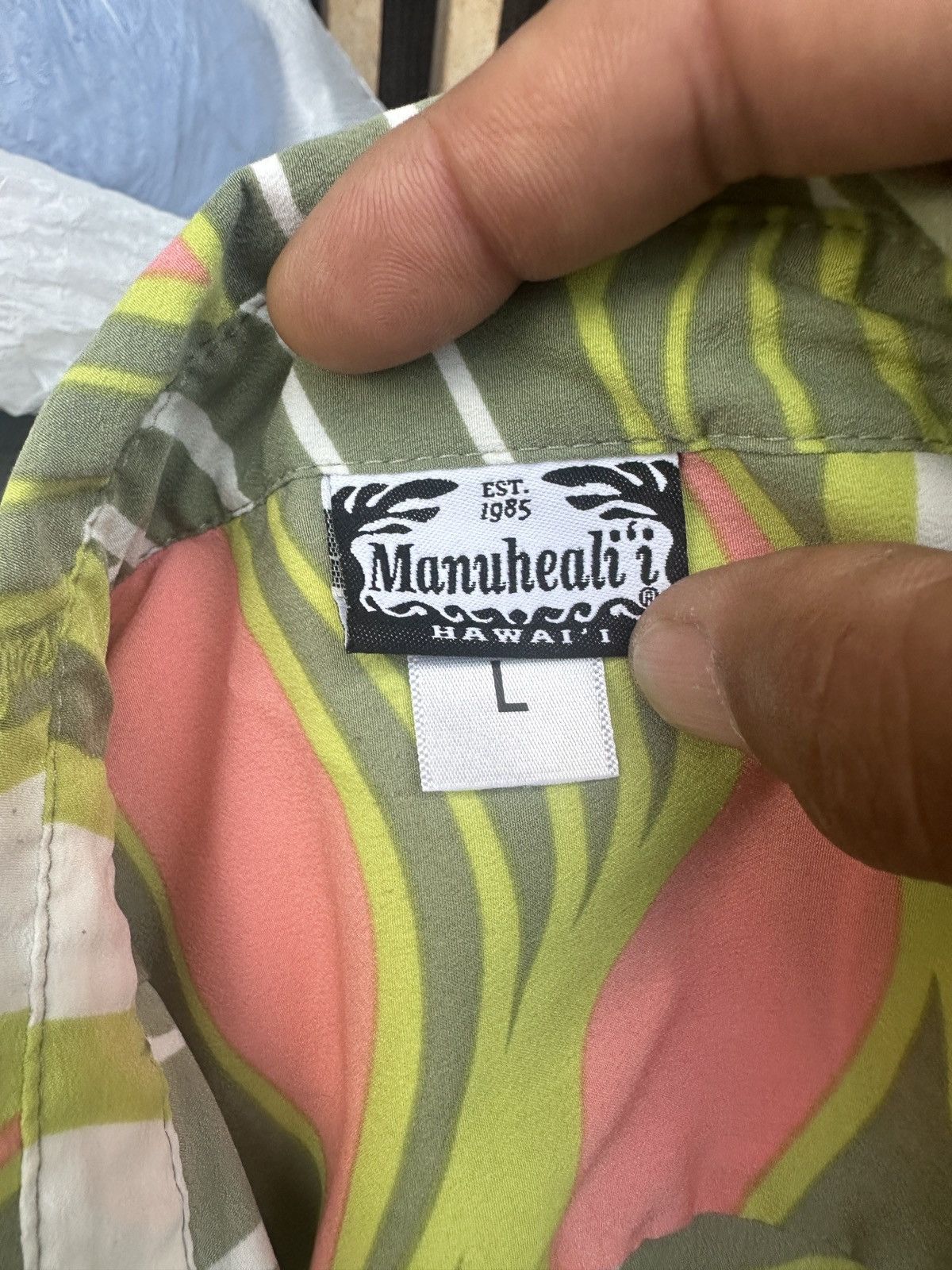Other PreOwned Manuhealii Made In Hawaii Green Full Button Men's L Size US L / EU 52-54 / 3 - 6 Thumbnail