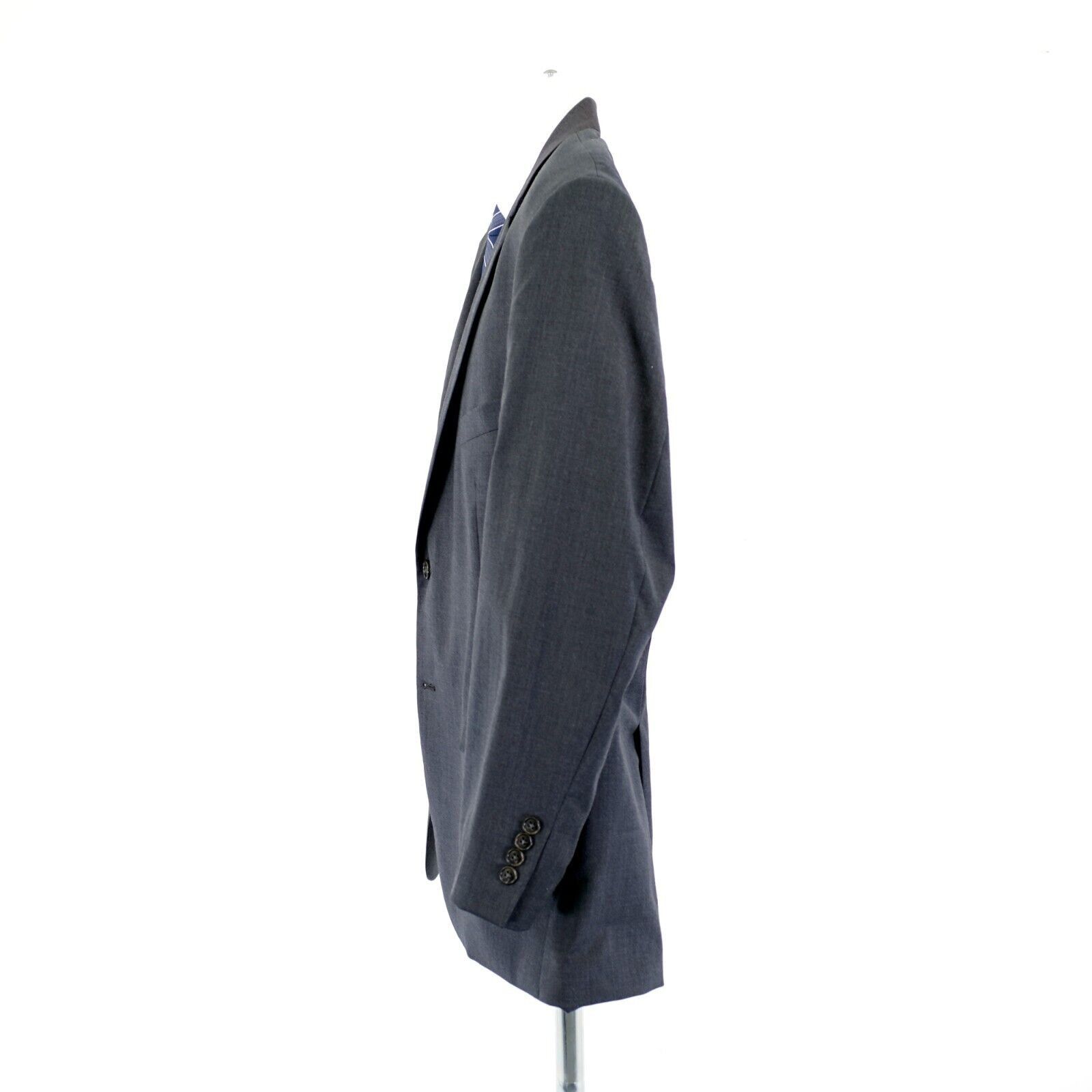 Jos. A. Bank Jos A Bank 46R Gray Wool Tailored Fit Suit Jacket 2 Button Size 46R - 5 Thumbnail