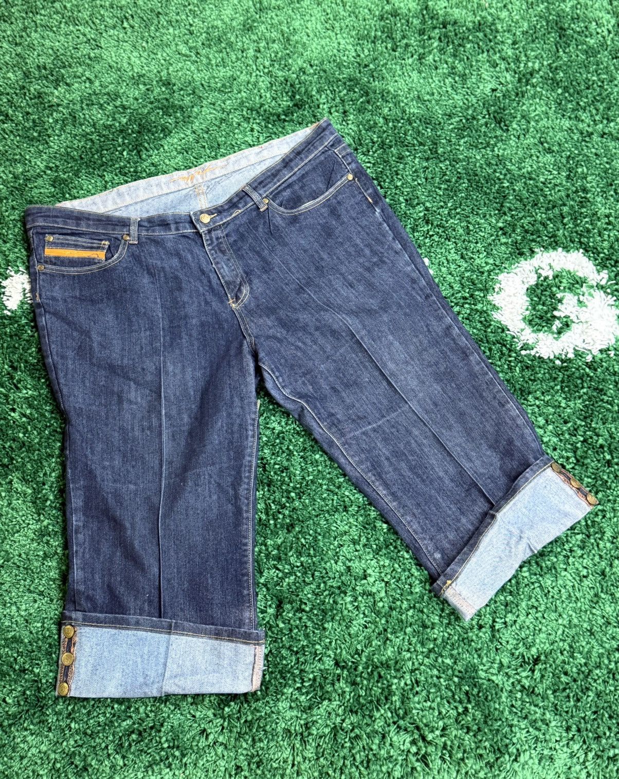 Ruff Ryders × Vintage RARE Ruff Ryders Denim Jean Logo Shorts Sz. 40 Size US 40 / EU 56 - 4 Thumbnail