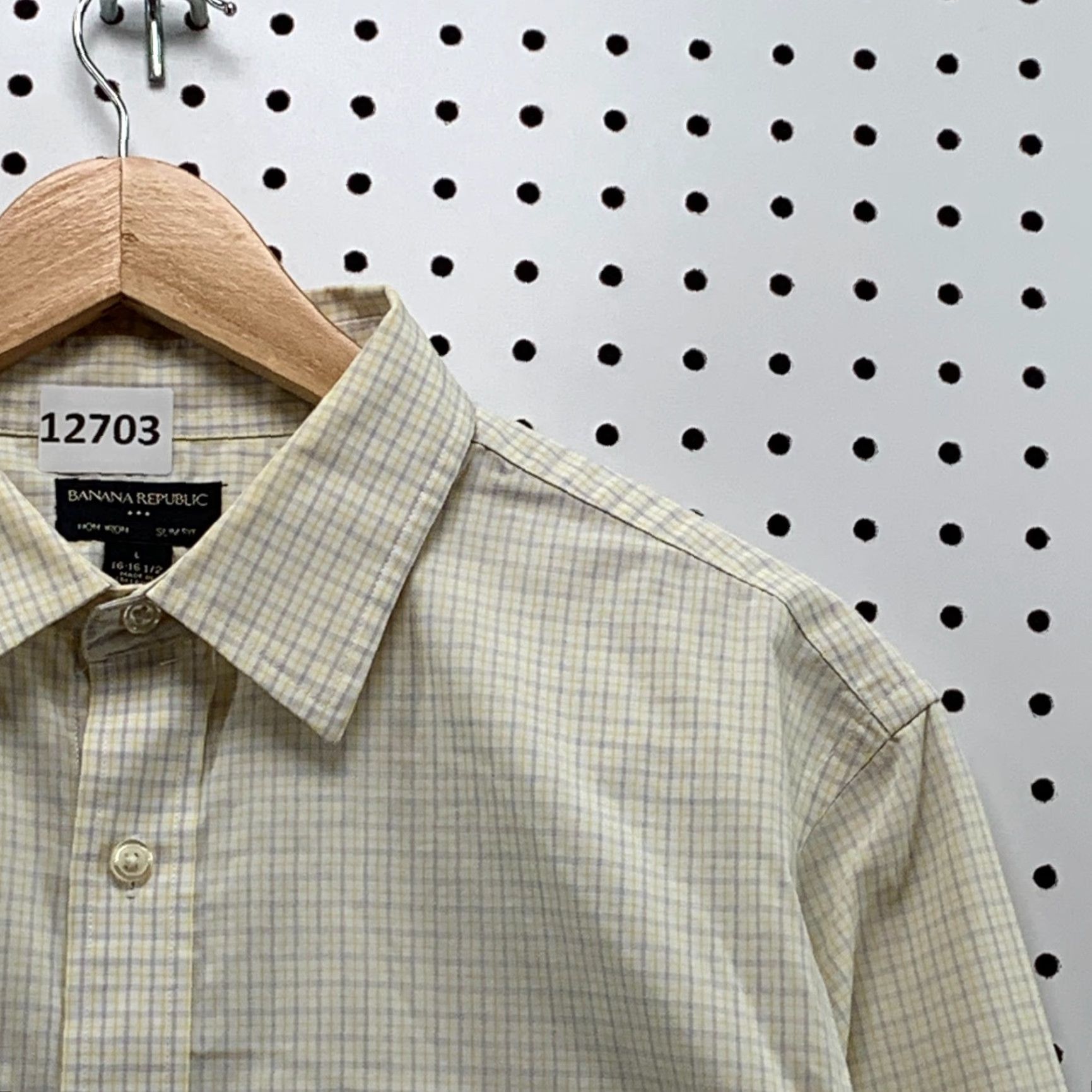 Banana Republic Banana Republic Shirt Mens Large Slim Fit Non Iron Tailored Button Yellow Plaid Button-Up Casual 90s Classic Size US L / EU 52-54 / 3 - 6 Thumbnail