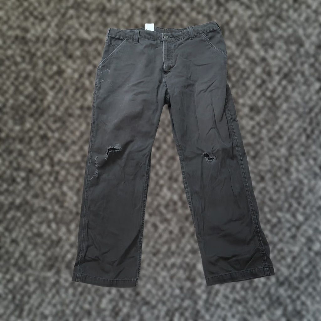 Carhartt VINTAGE Carhartt Relaxed Carpenter Pants Men 40x30 Green B324 DFE Workwear Carhartt Carpenter Pants Mens 40x30 Green 90s Deluxe Pants Size US 40 / EU 56 - 1 Thumbnail