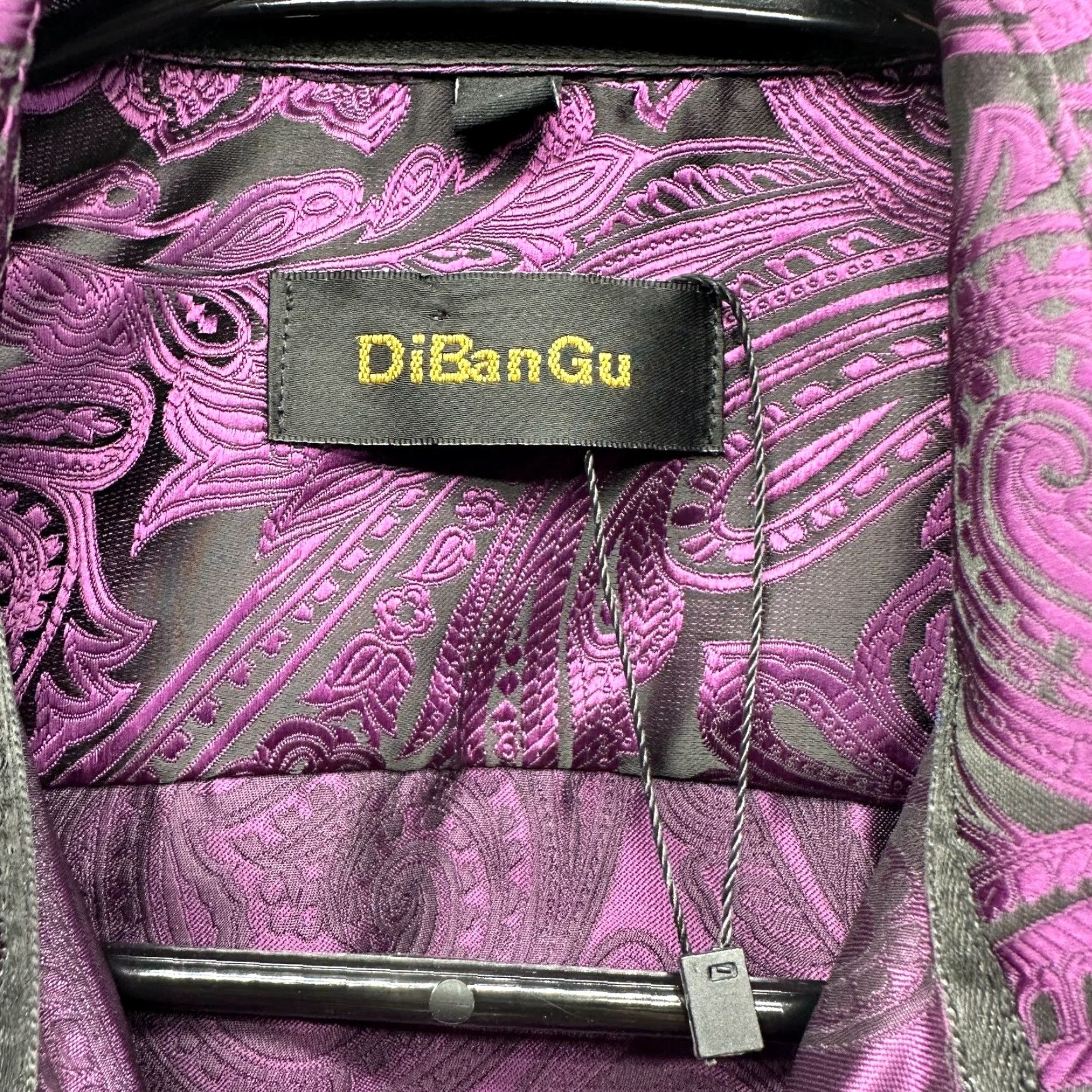 Vintage DiBan Gu Button-Up Shirt Purple Men's Small Long Sleeve Paisley Collared Shirt Casual Mens Size US S / EU 44-46 / 1 - 4 Thumbnail