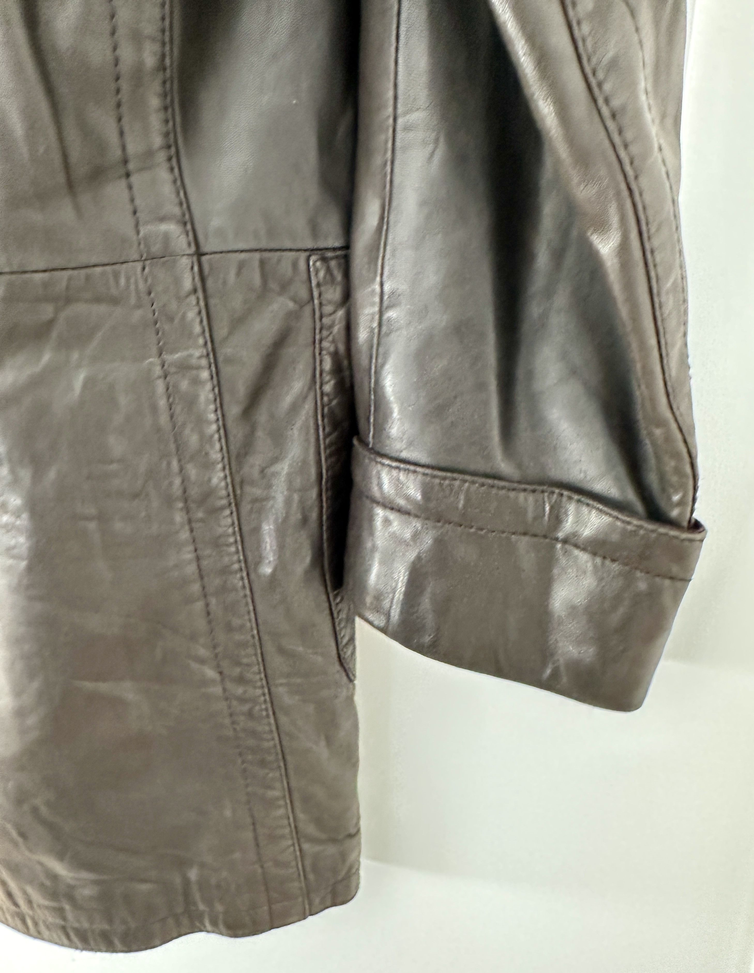Gucci Men's Gucci Tom Ford Era Pea Coat Jacket Leather AUTHENTIC Size US M / EU 48-50 / 2 - 13 Thumbnail