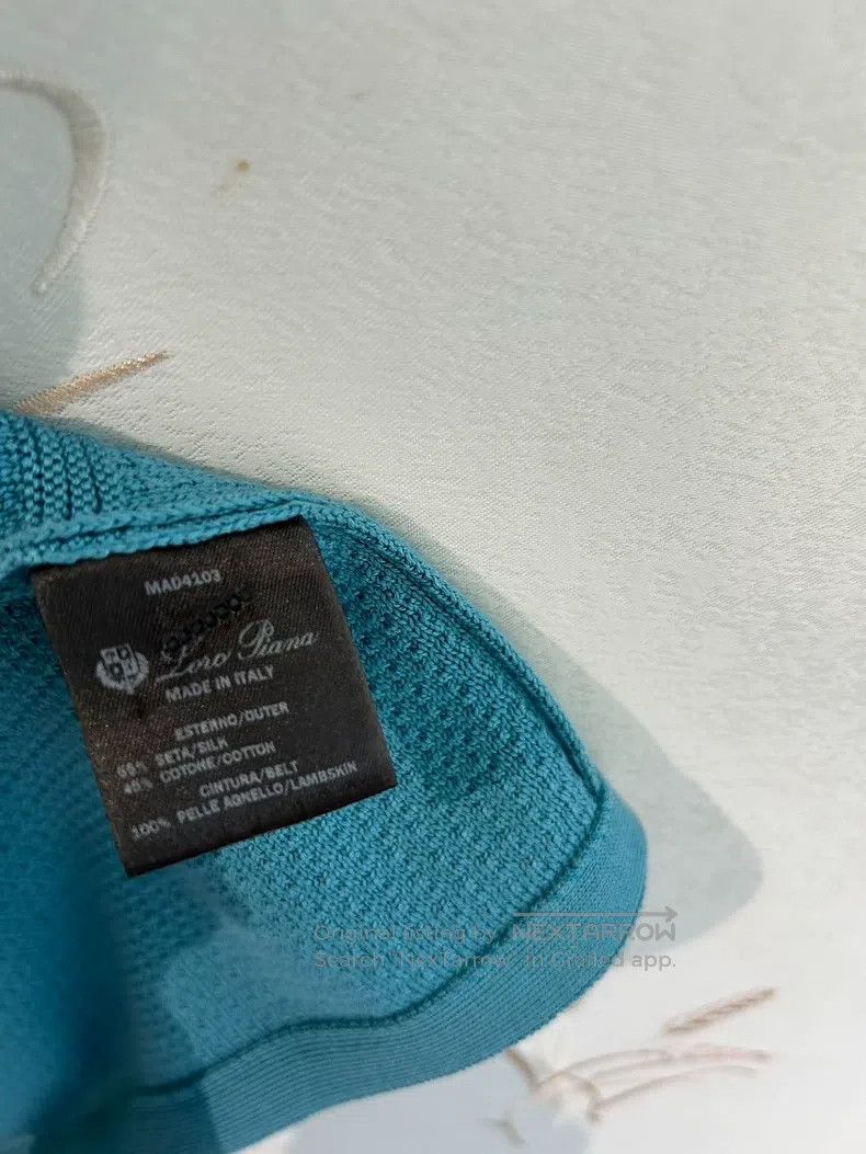 Loro Piana LORO PIANA Haze Blue Green Silk Cotton Mid-Length Knit Jac Size M / US 6-8 / IT 42-44 - 7 Thumbnail