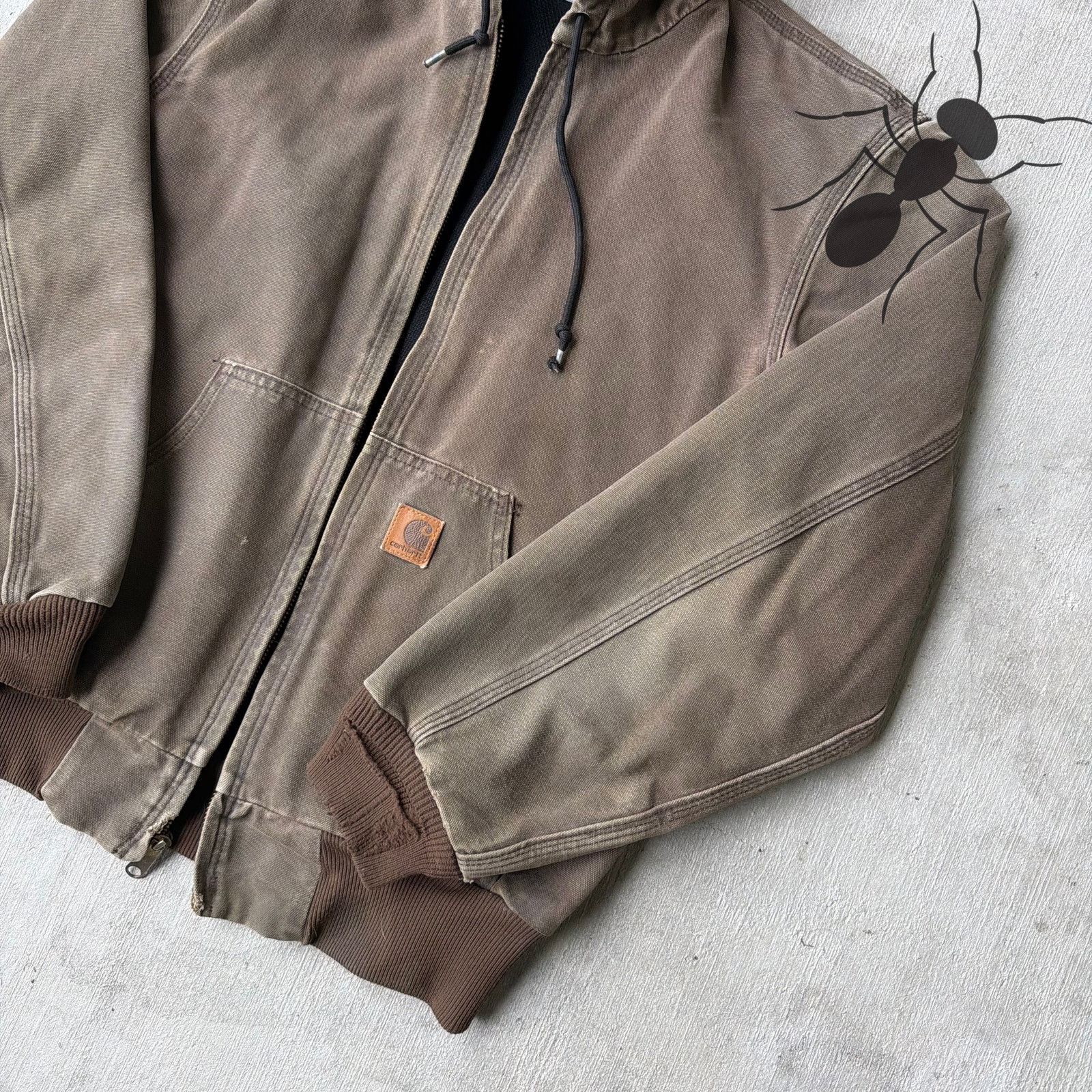 Carhartt × Vintage Carhartt brown hooded work wear jacket Size US S / EU 44-46 / 1 - 4 Thumbnail