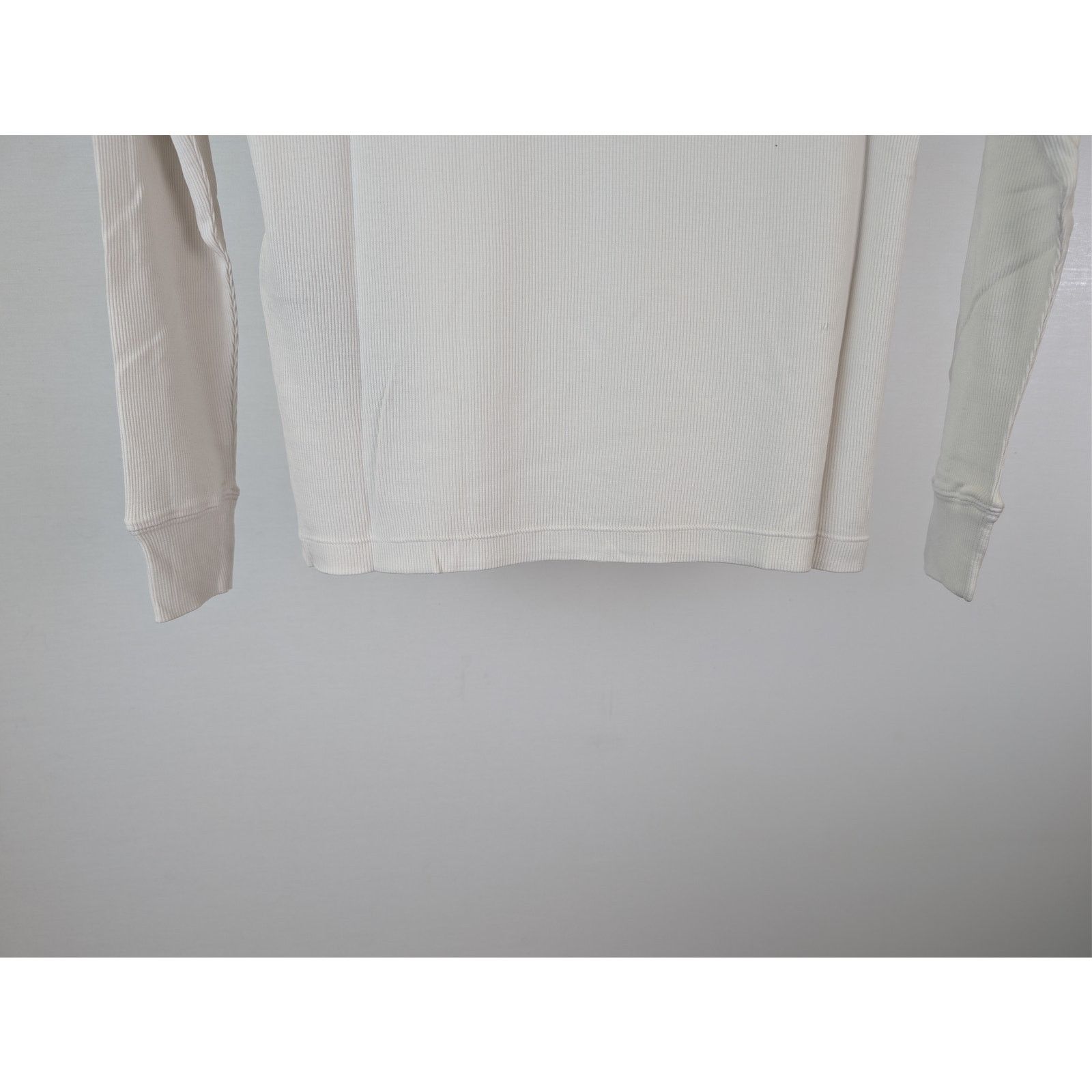 Tom Ford o1rshd1 Ribbed Henley Shirt Sweatshirt T-Shirt in Chalk 60 Size US XXL / EU 58 / 5 - 13 Thumbnail