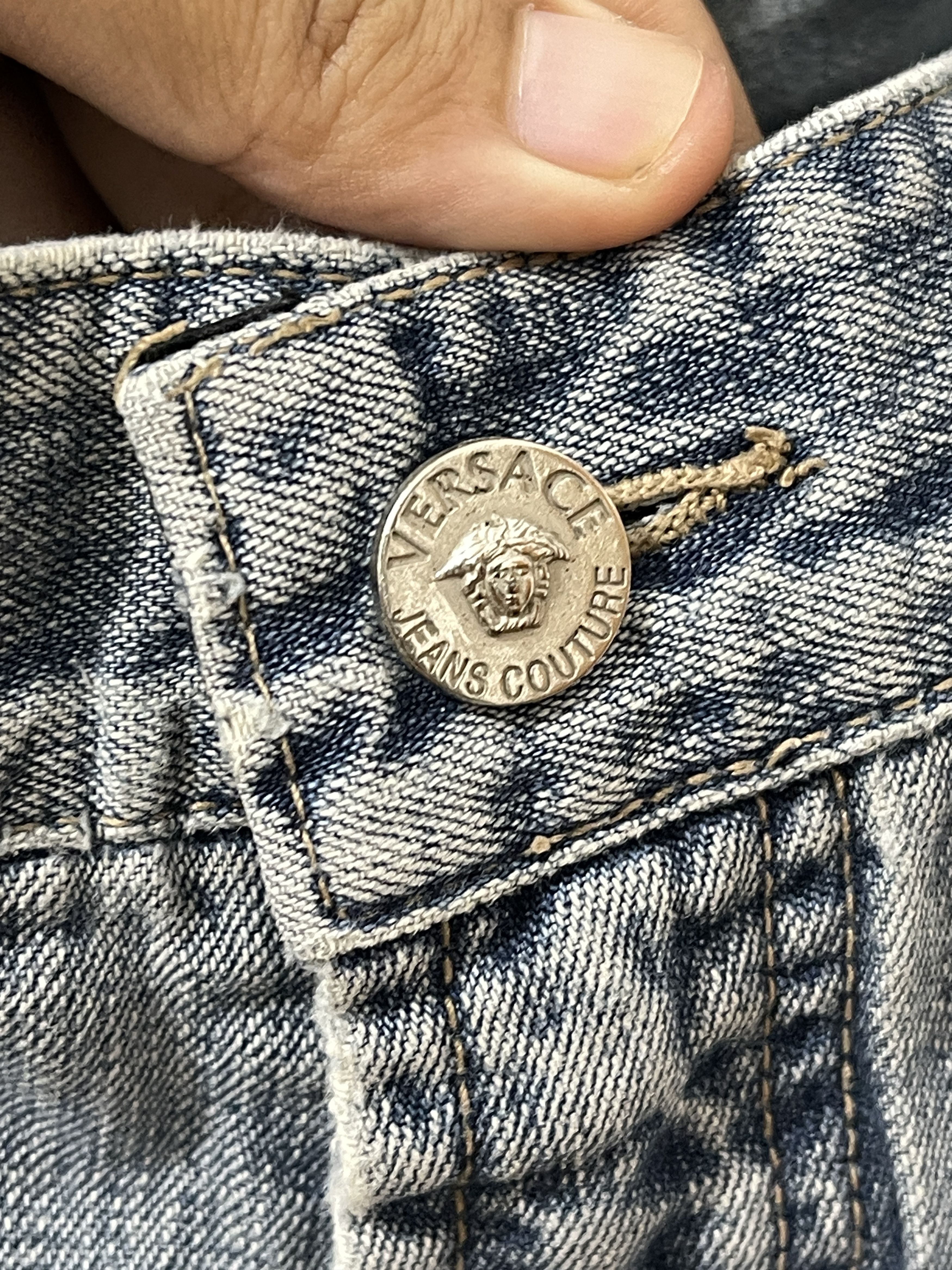 Versace Vintage Versace Jeans Couture Faded Distressed Baggy Pants Size US 42 / EU 58 - 5 Thumbnail