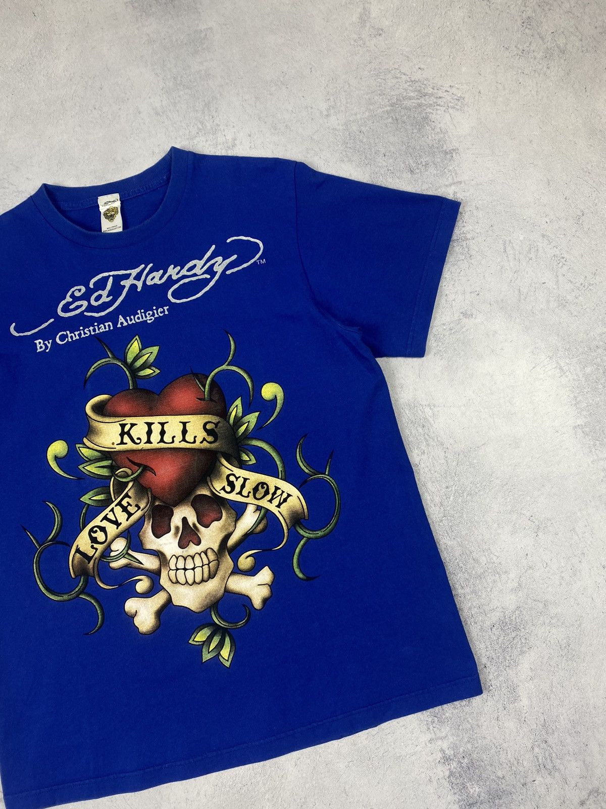 Christian Audigier Vintage Ed Hardy Christian Audigier love kills slow Tee Size US L / EU 52-54 / 3 - 4 Thumbnail
