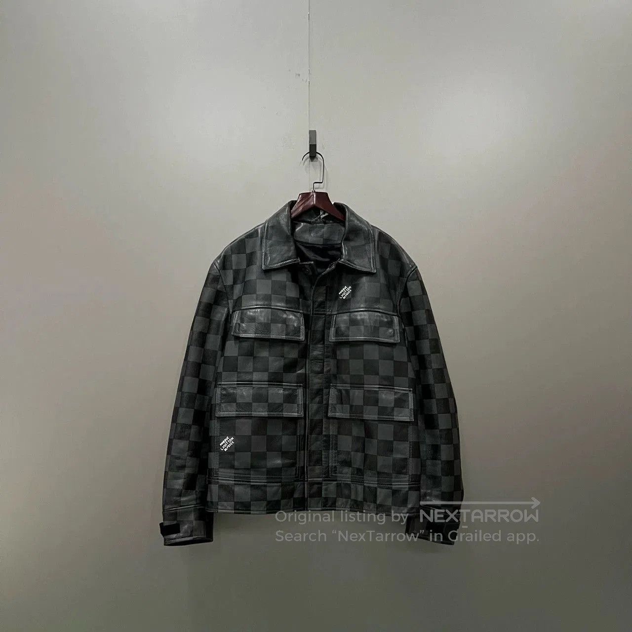Louis Vuitton Louis Vuitton Checkered Leather Jacket. Size US L / EU 52-54 / 3 - 1 Thumbnail